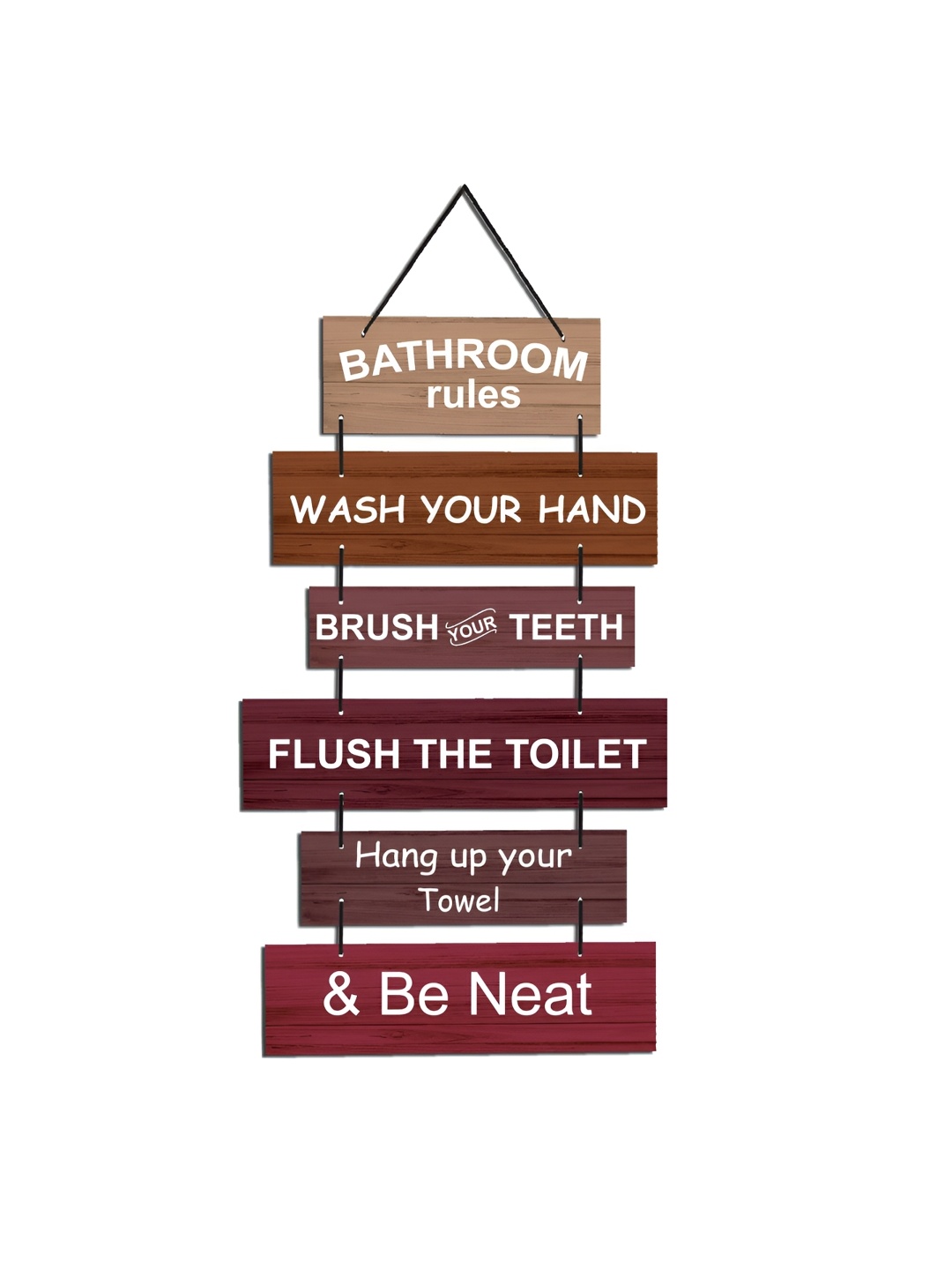 

Home Delight Maroon & Brown Quotes Painted Rectangular Wooden Hanging Wall Decor
