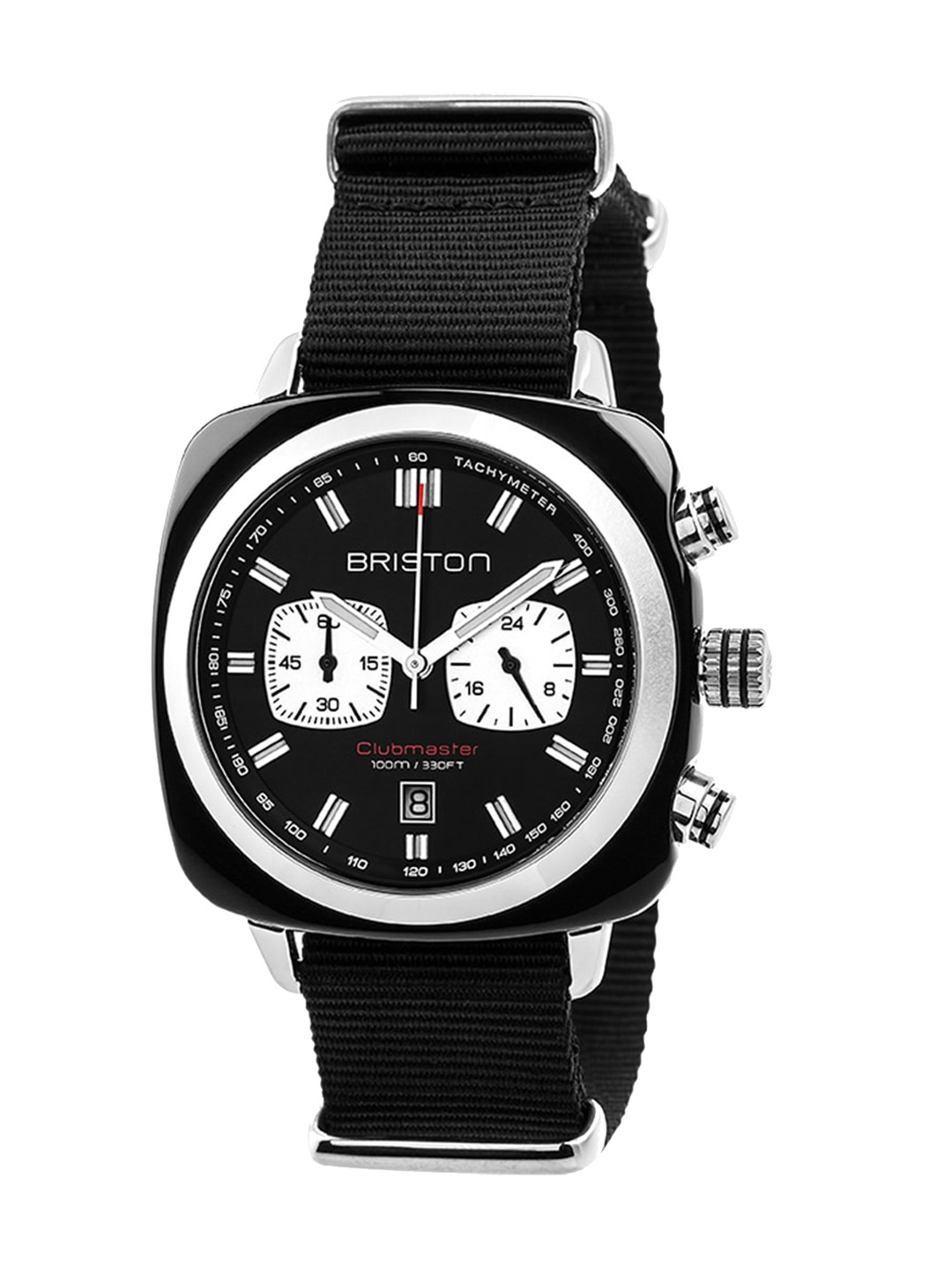 

BRISTON Unisex Synthetic Straps Analogue Chronograph Watch 17142.SA.BS.1.NB, Black