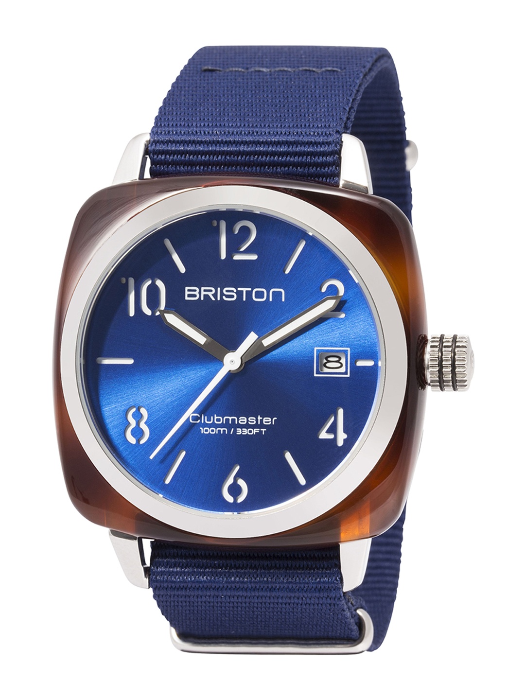

BRISTON Unisex Clubmaster Classic Hms Brass Analogue Multi Function Watch 15240.SA.T.9.NNB, Blue