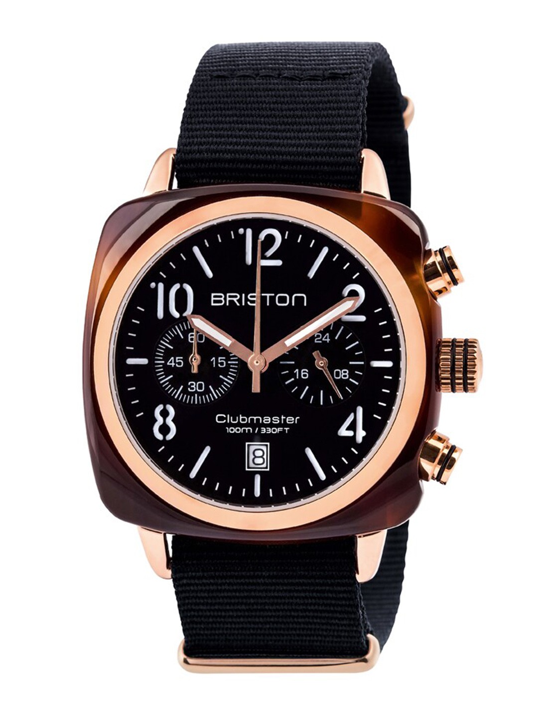 

BRISTON Classic Unisex Rectangular Analogue Chronograph Watch 14140.PRA.T.1.NB, Black