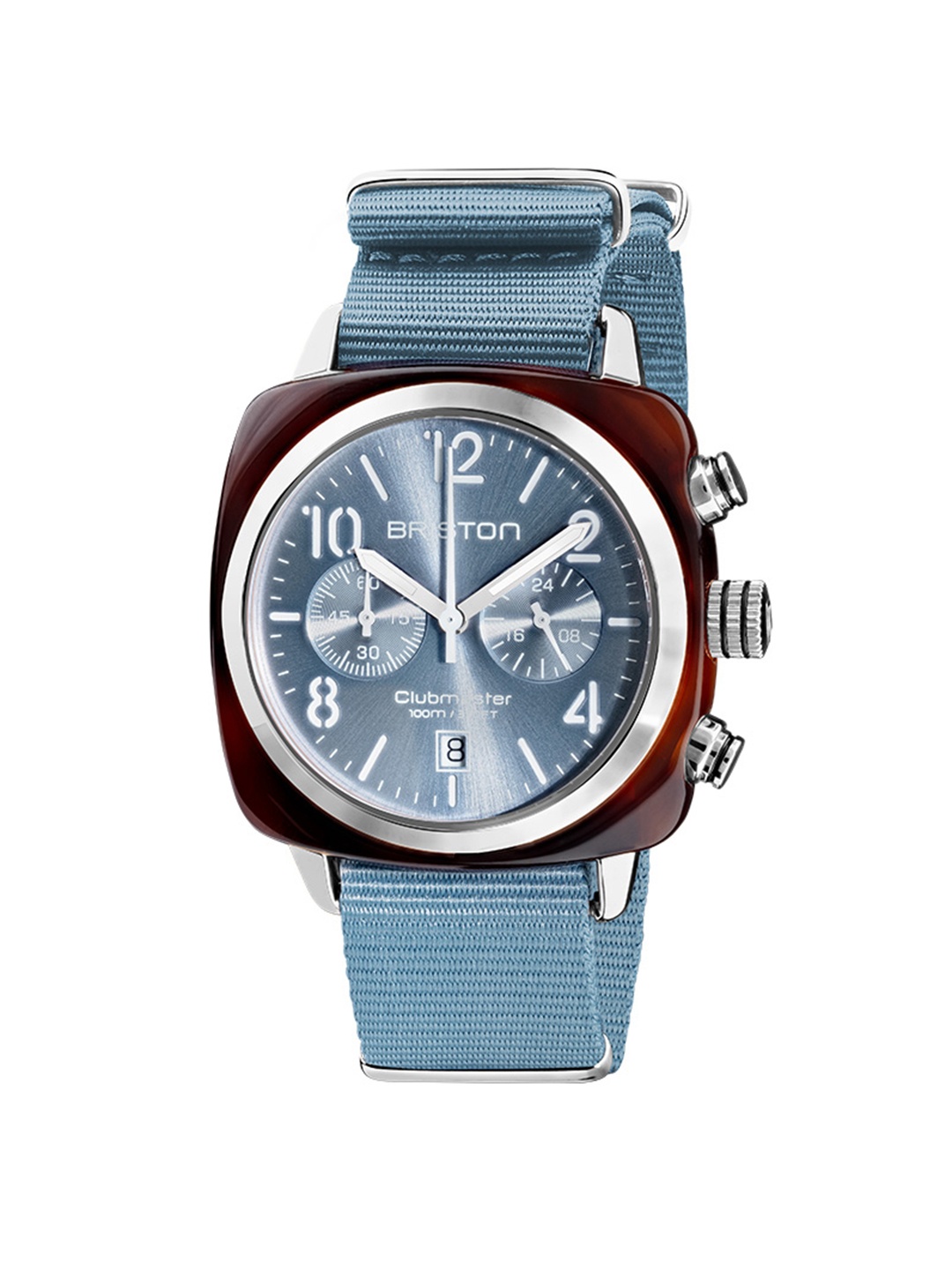 

BRISTON Unisex Printed Dial & Straps Analogue Chronograph Watch 19140.SA.T.25.NIB, Blue