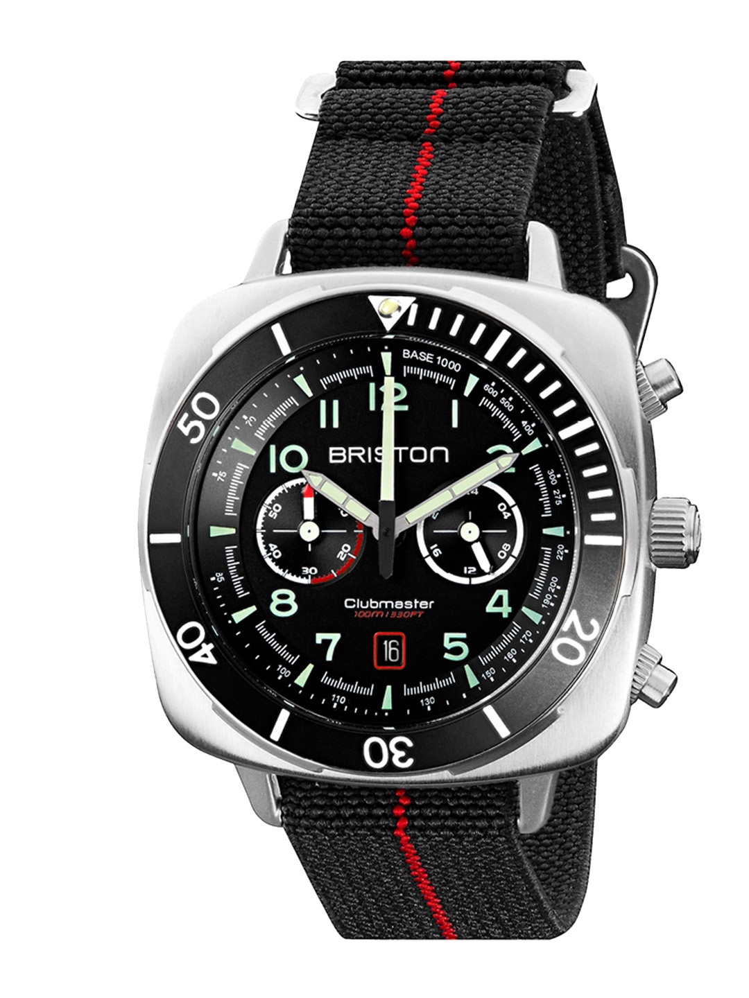 

BRISTON Clubmaster Outdoor Men Analogue Chronograph Watch 23144.S.O.1.EB, Black