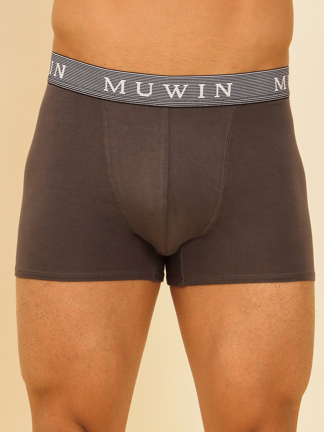 

MUWIN Pack Of 3 Mid Rise Trunks MUGT108SMC, Grey