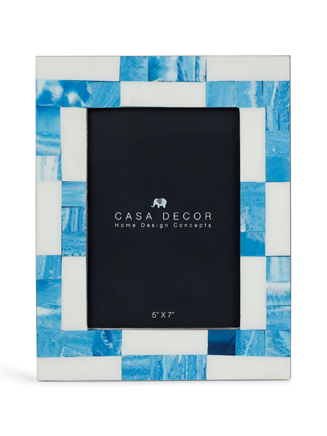

CASA DECOR Blue & White Table Photo Frame