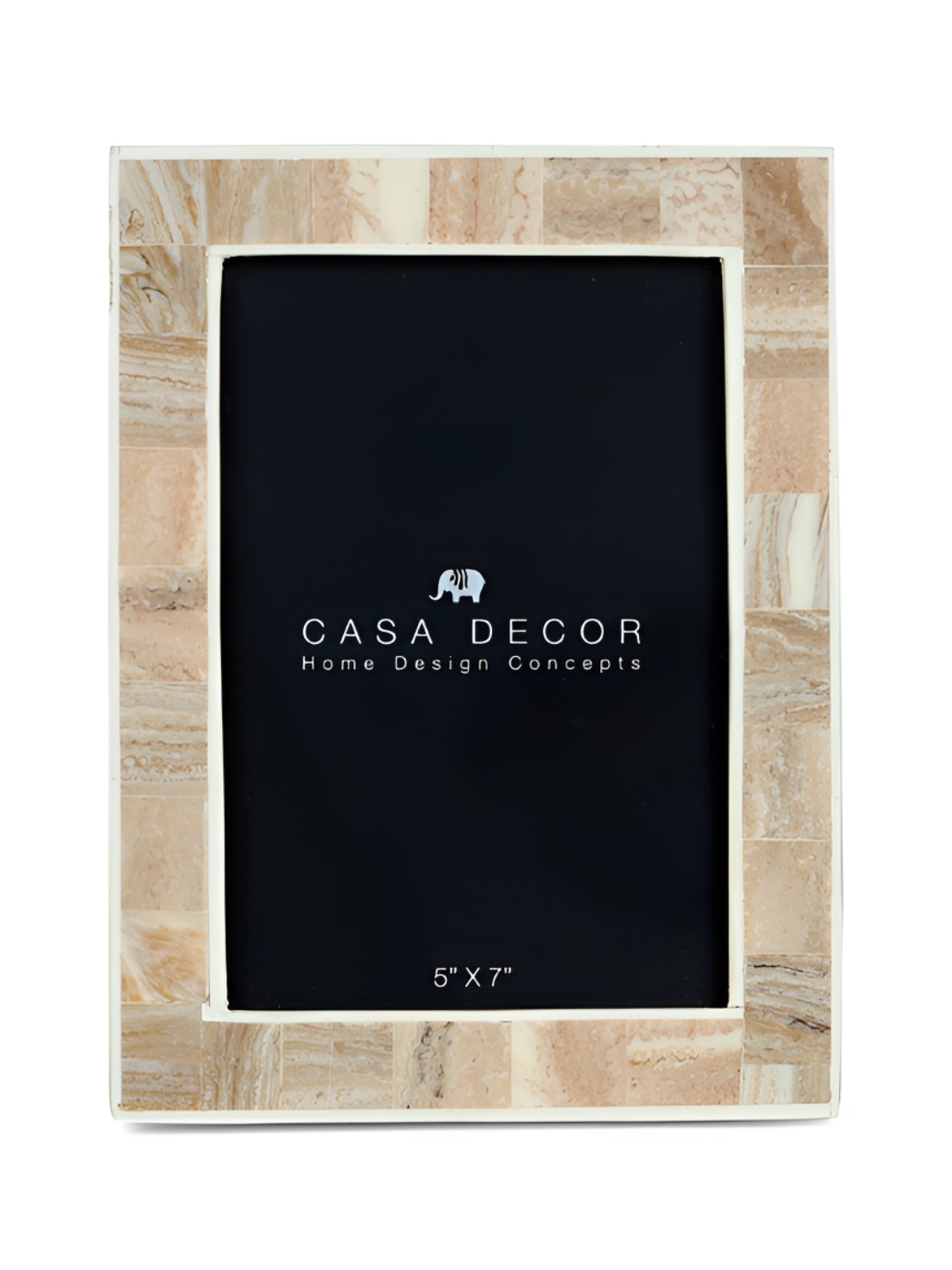 

CASA DECOR Beige & Off White Table Photo Frame