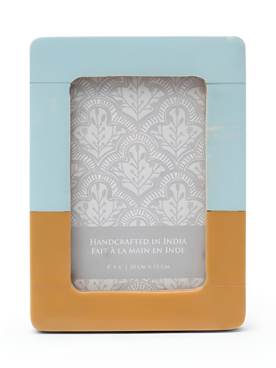

CASA DECOR Yellow & Blue Wooden Table Photo Frame