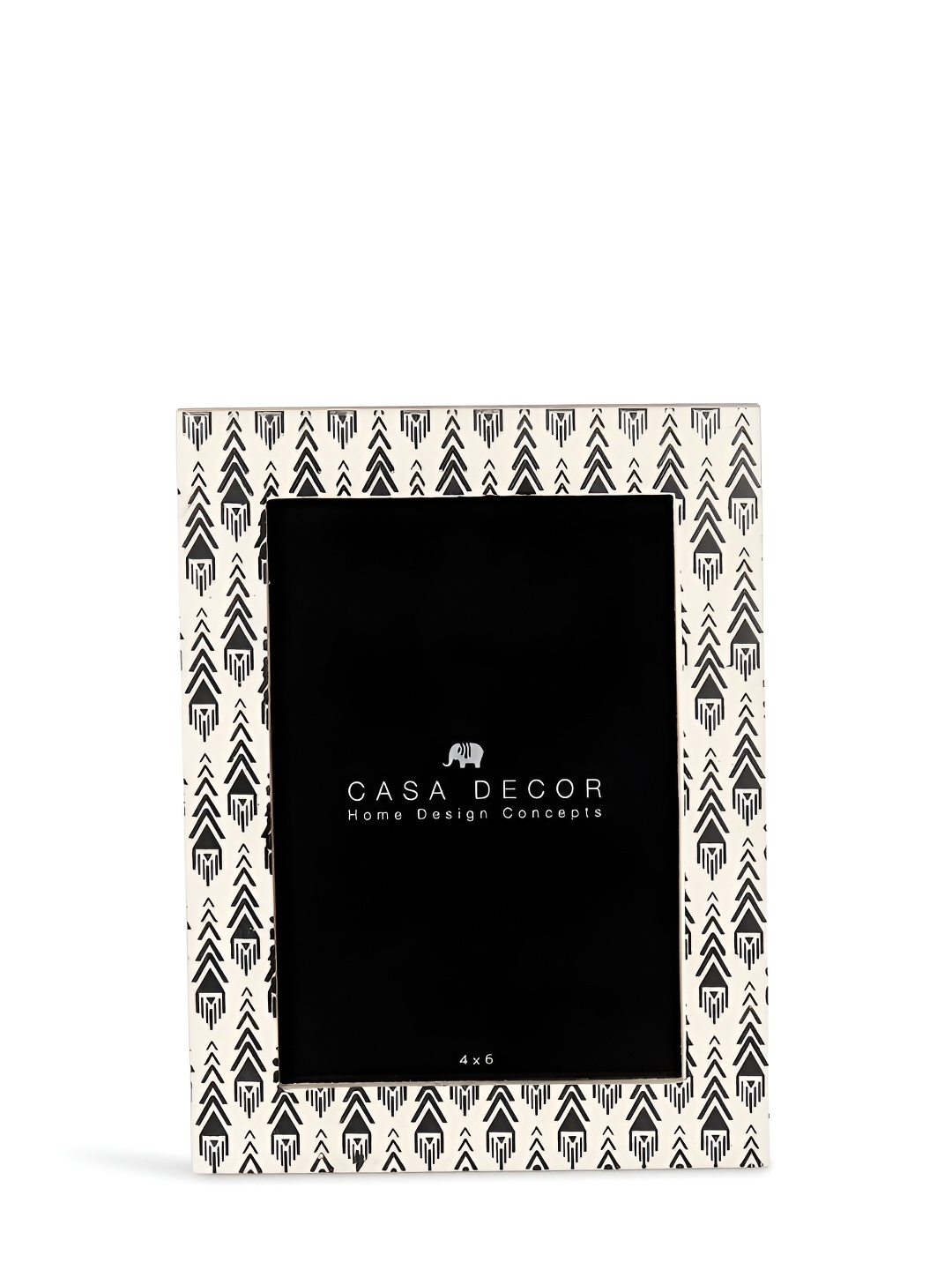 

CASA DECOR White & Black Table Photo Frame