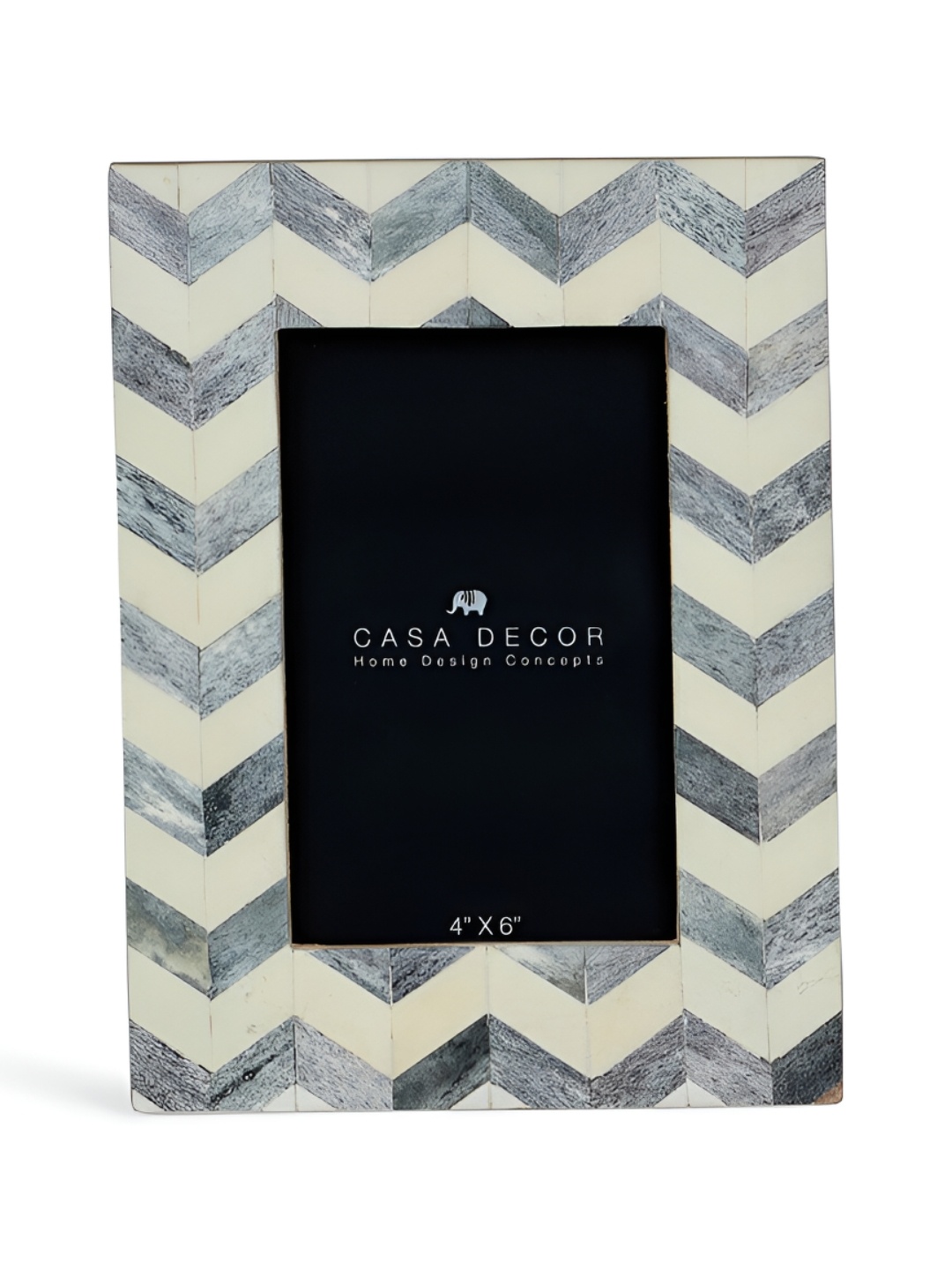 

CASA DECOR Grey & Off White Table Photo Frame