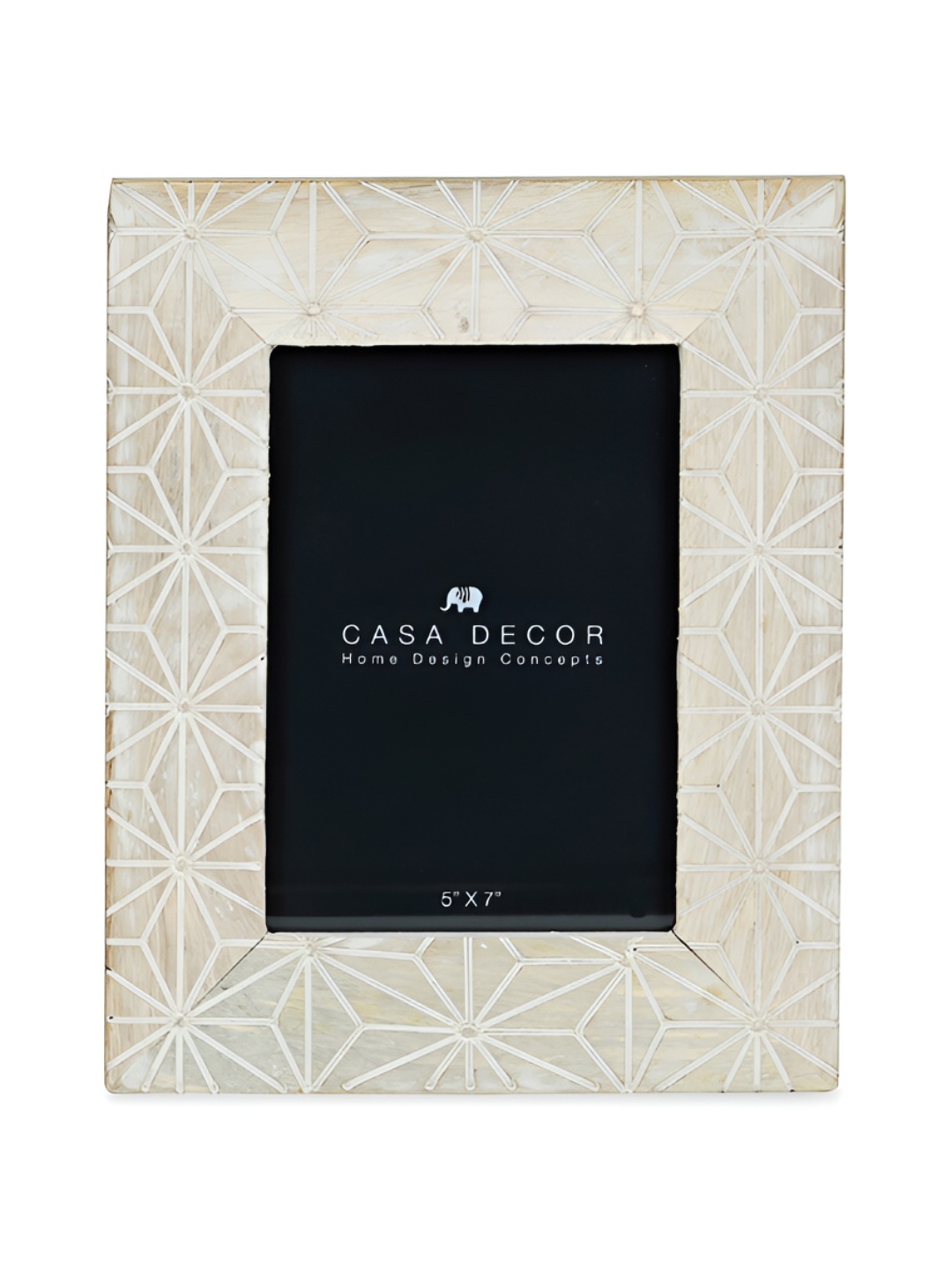

CASA DECOR Brown & White Table Photo Frame