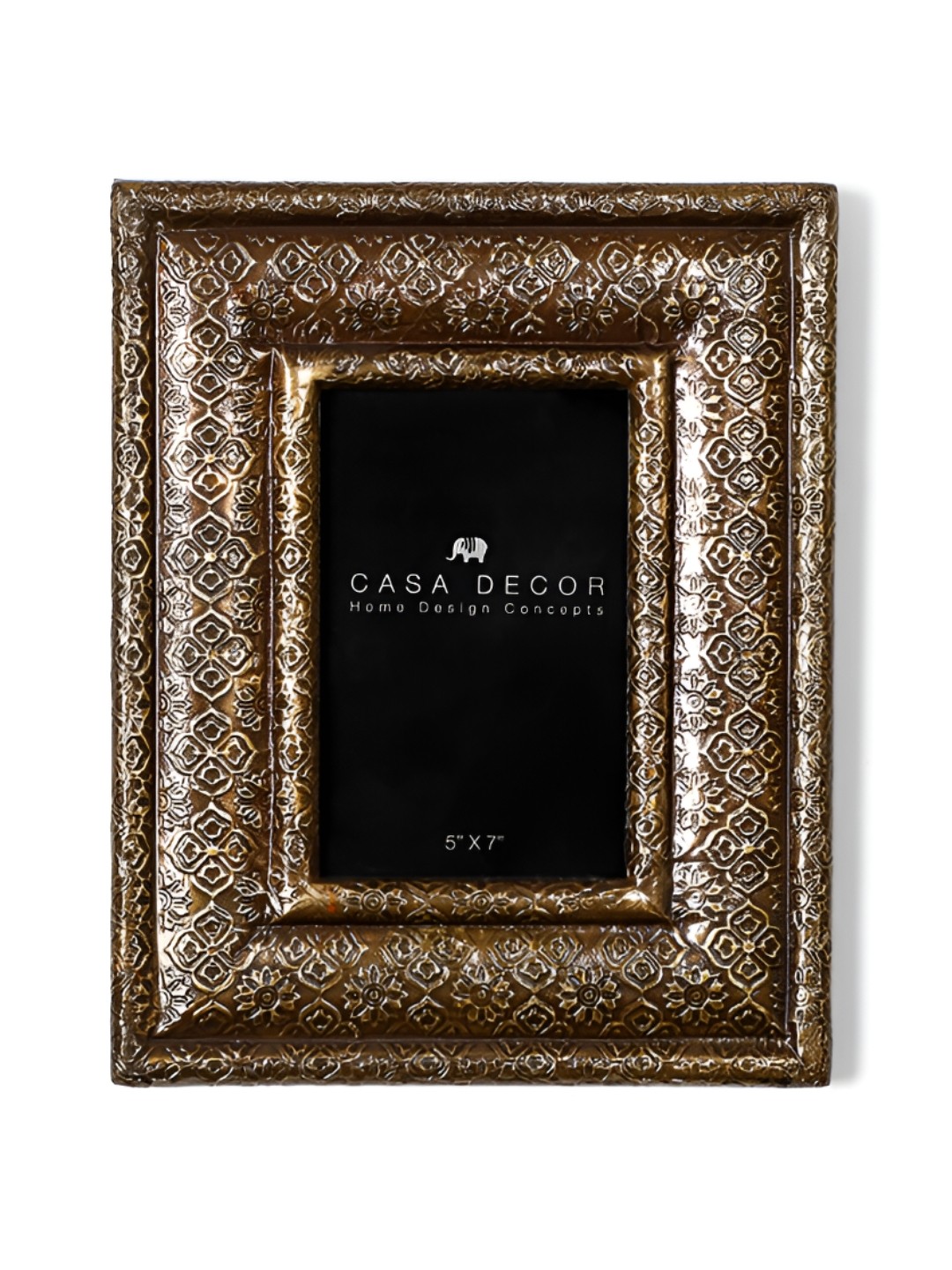 

CASA DECOR Gold Toned Wooden Table Photo Frame