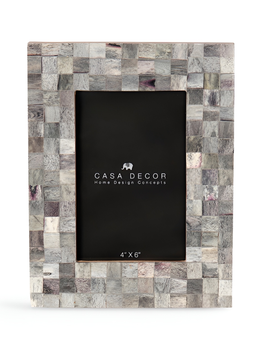 

CASA DECOR Grey Monochrome Matrix Table Photo Frame