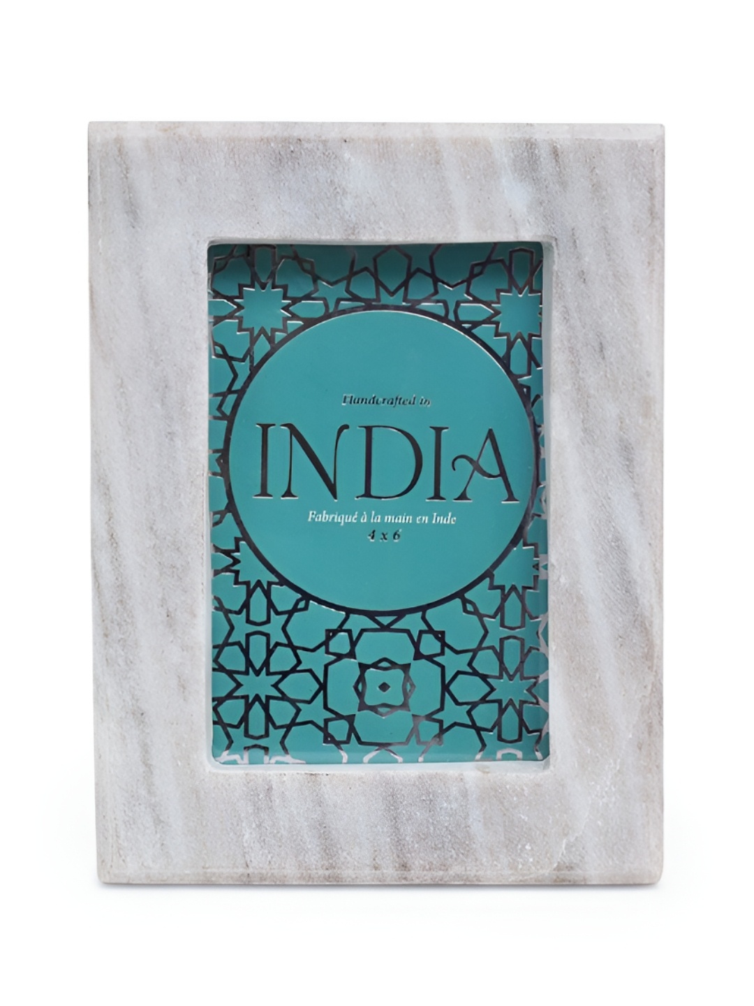

CASA DECOR White & Grey Table Photo Frame