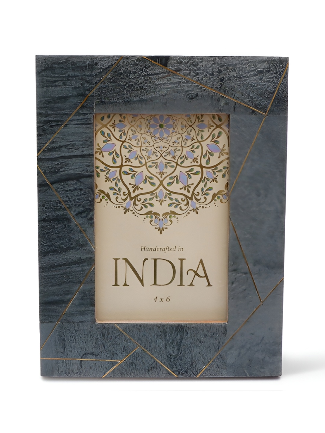 

CASA DECOR Gold-Toned & Grey Table Photo Frame