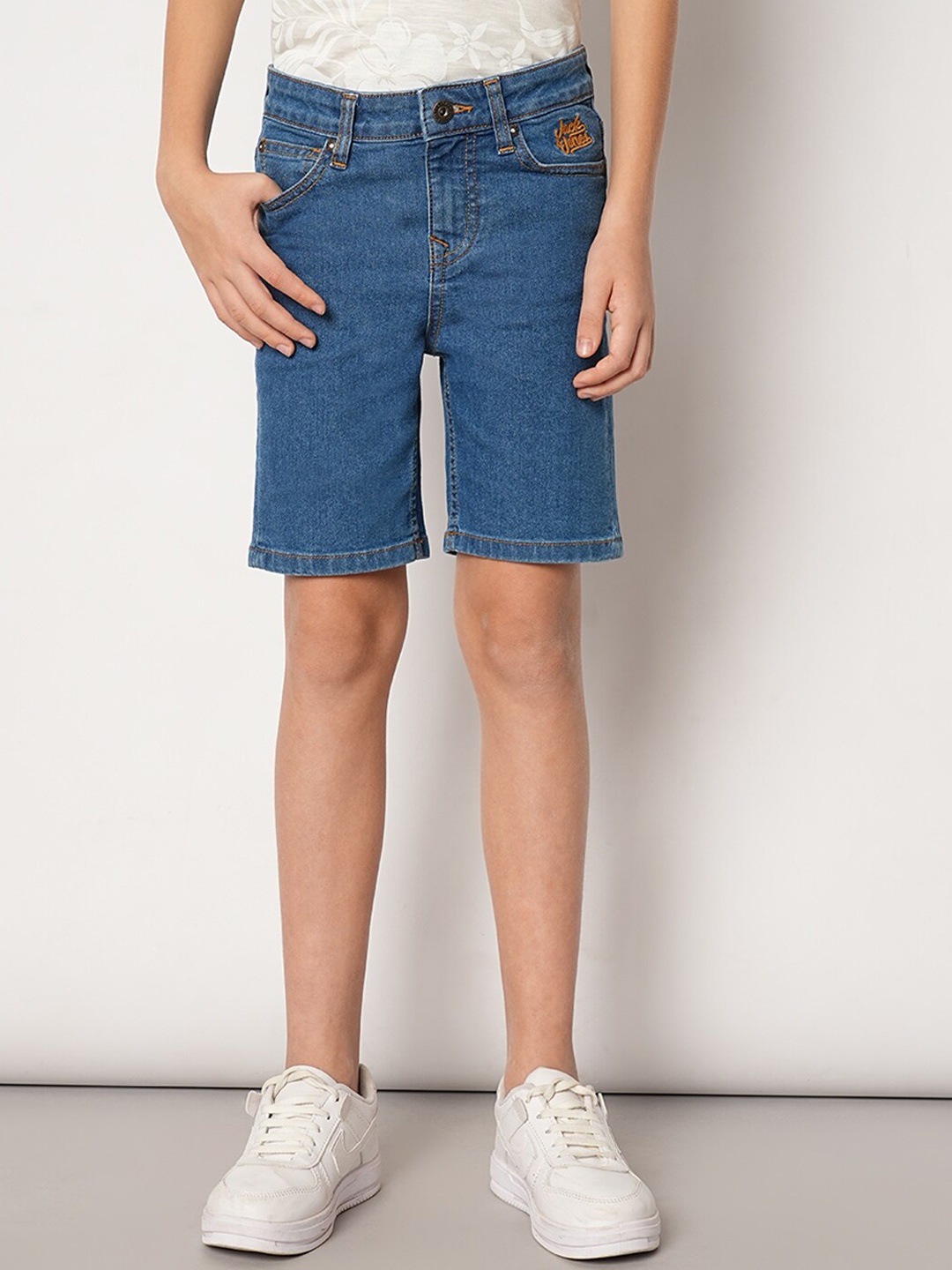 

Jack & Jones Junior Boys Cotton Denim Shorts, Blue