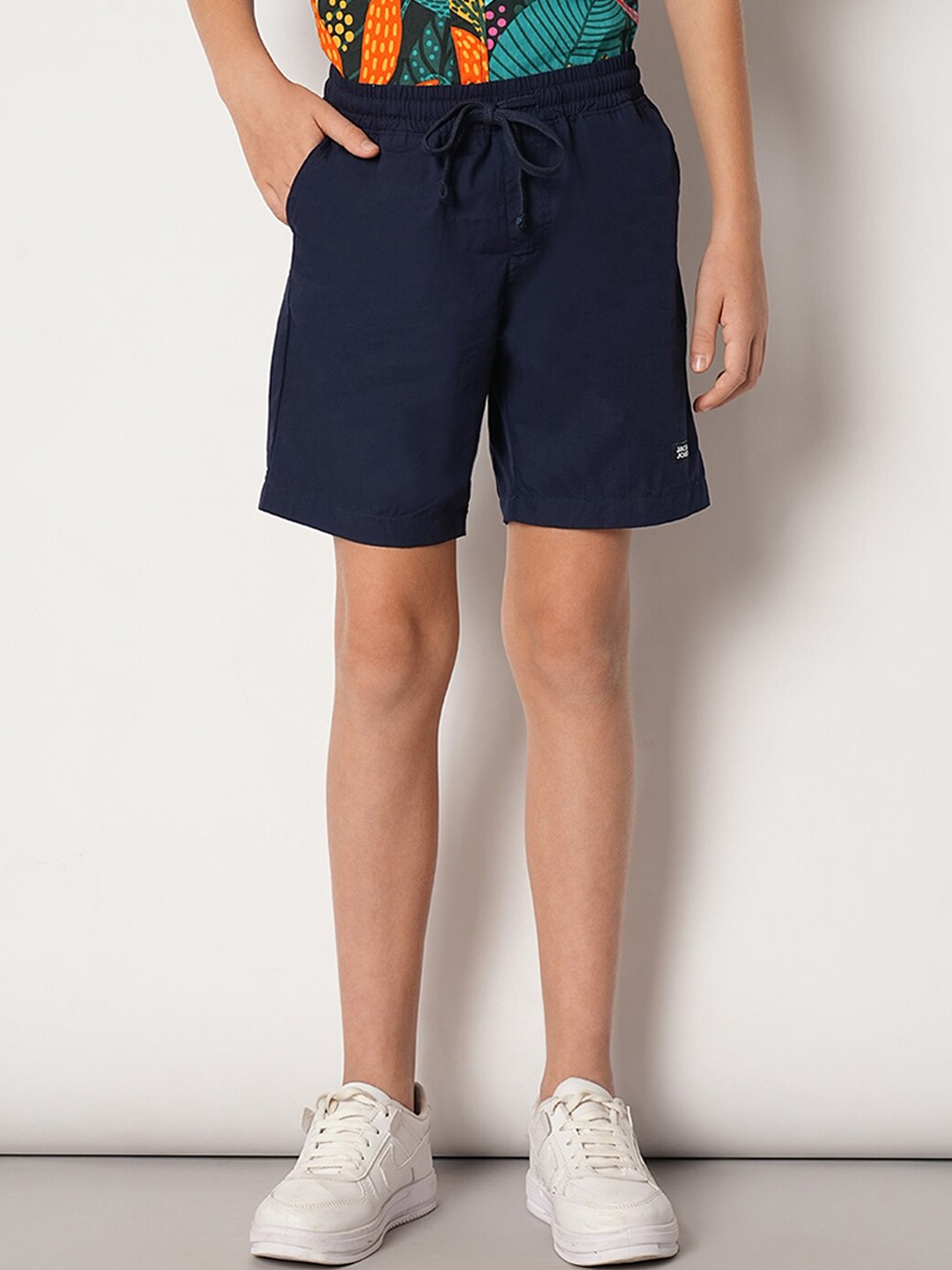 

Jack & Jones Junior Boys Cotton Regular Fit Shorts, Navy blue