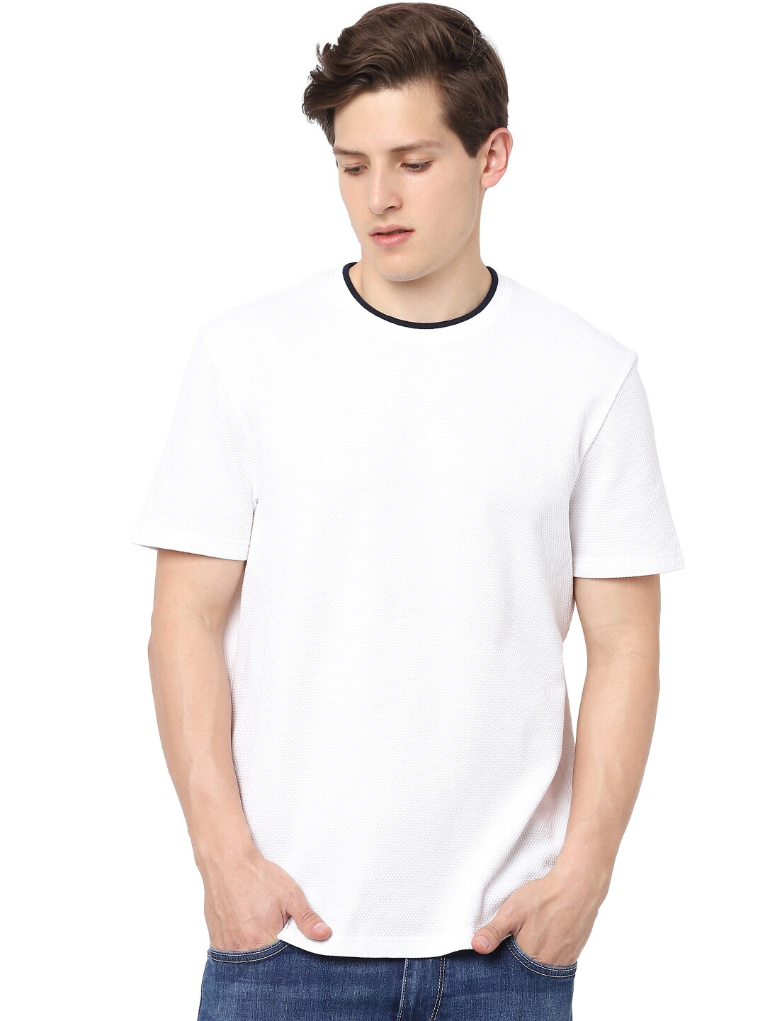 

Celio Round Neck Cotton T-Shirt, White