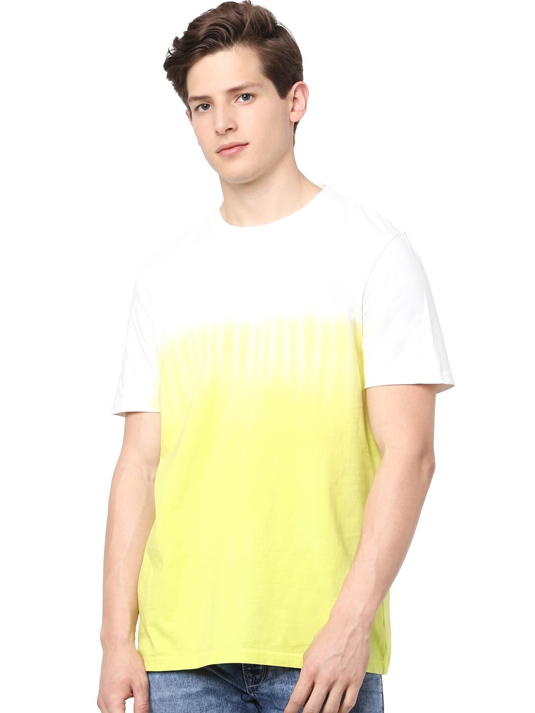 

Celio Colourblocked Cotton T-Shirt, White