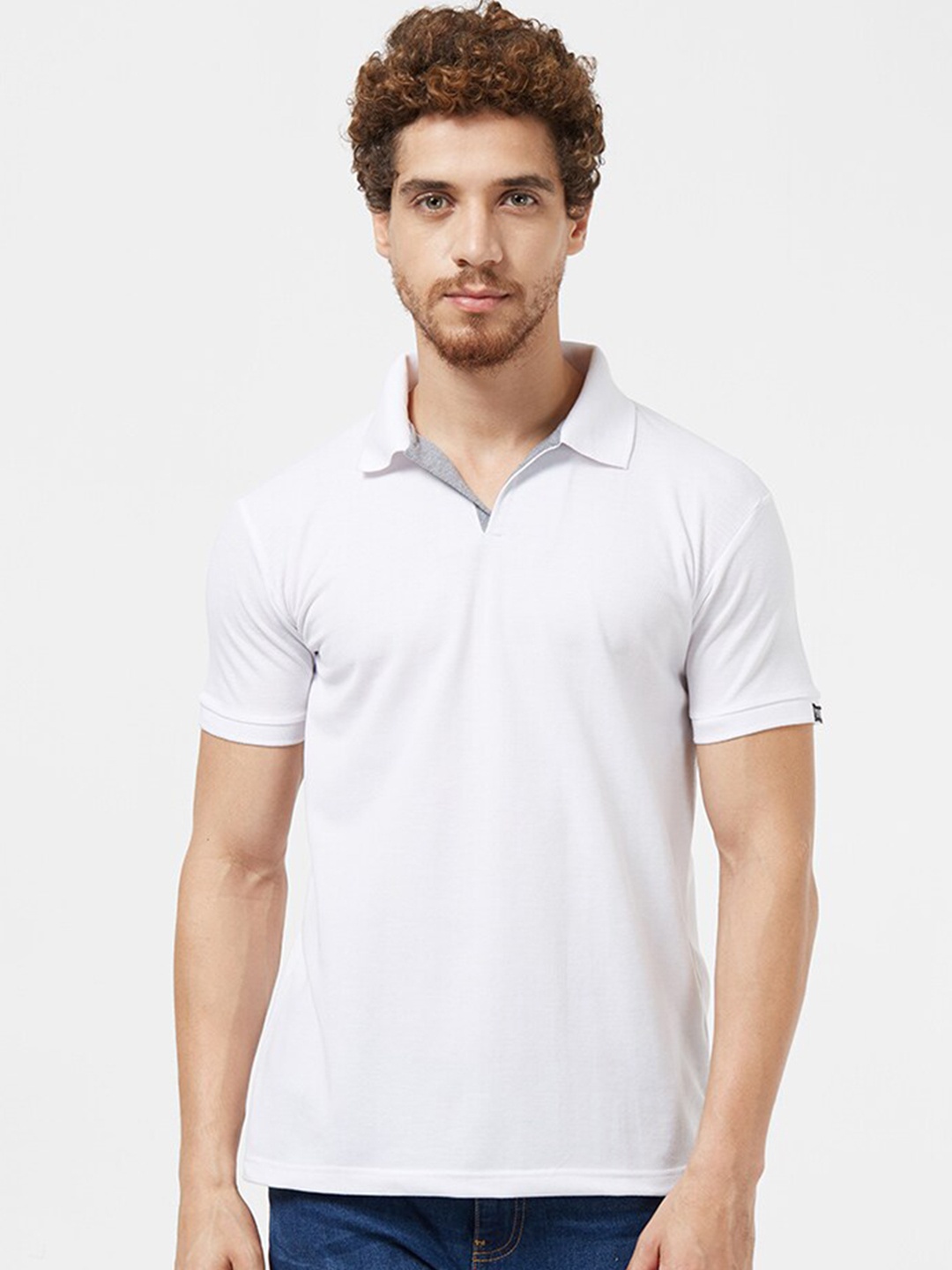 

Wear Your Opinion Men Polo Collar Pique Cotton T-shirt, White