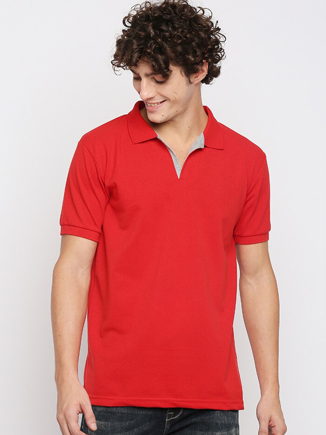 

Wear Your Opinion Men Polo Collar Pique Cotton T-shirt, Red