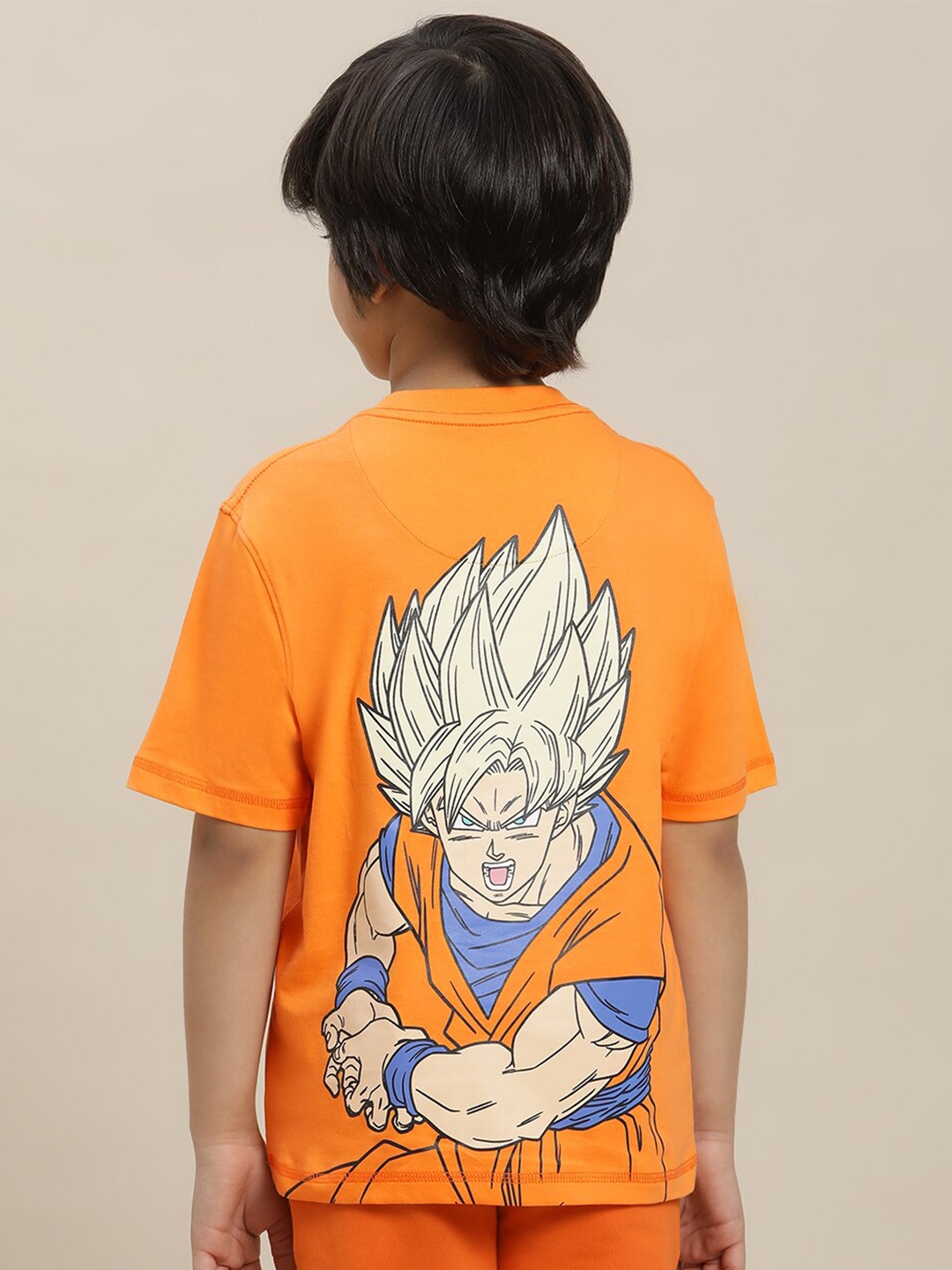 

Kids Ville Boys Dragon Ball Z-Printed Pure-Cotton T-Shirt, Orange