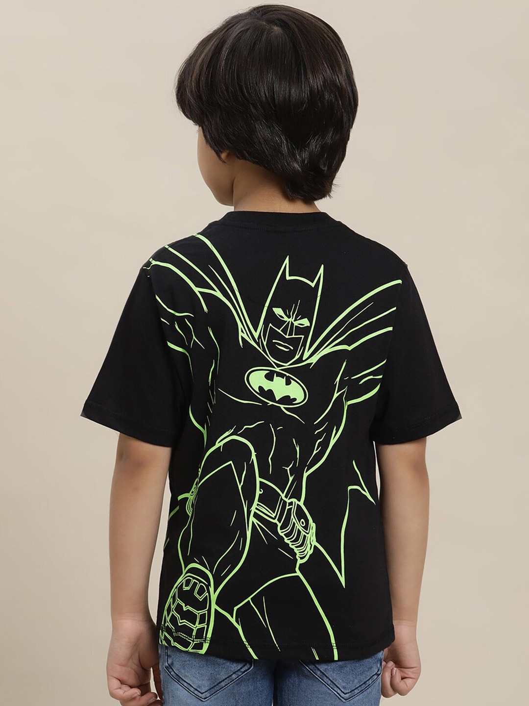 

Kids Ville Boys Batman-Printed Pure-Cotton T-Shirt, Black