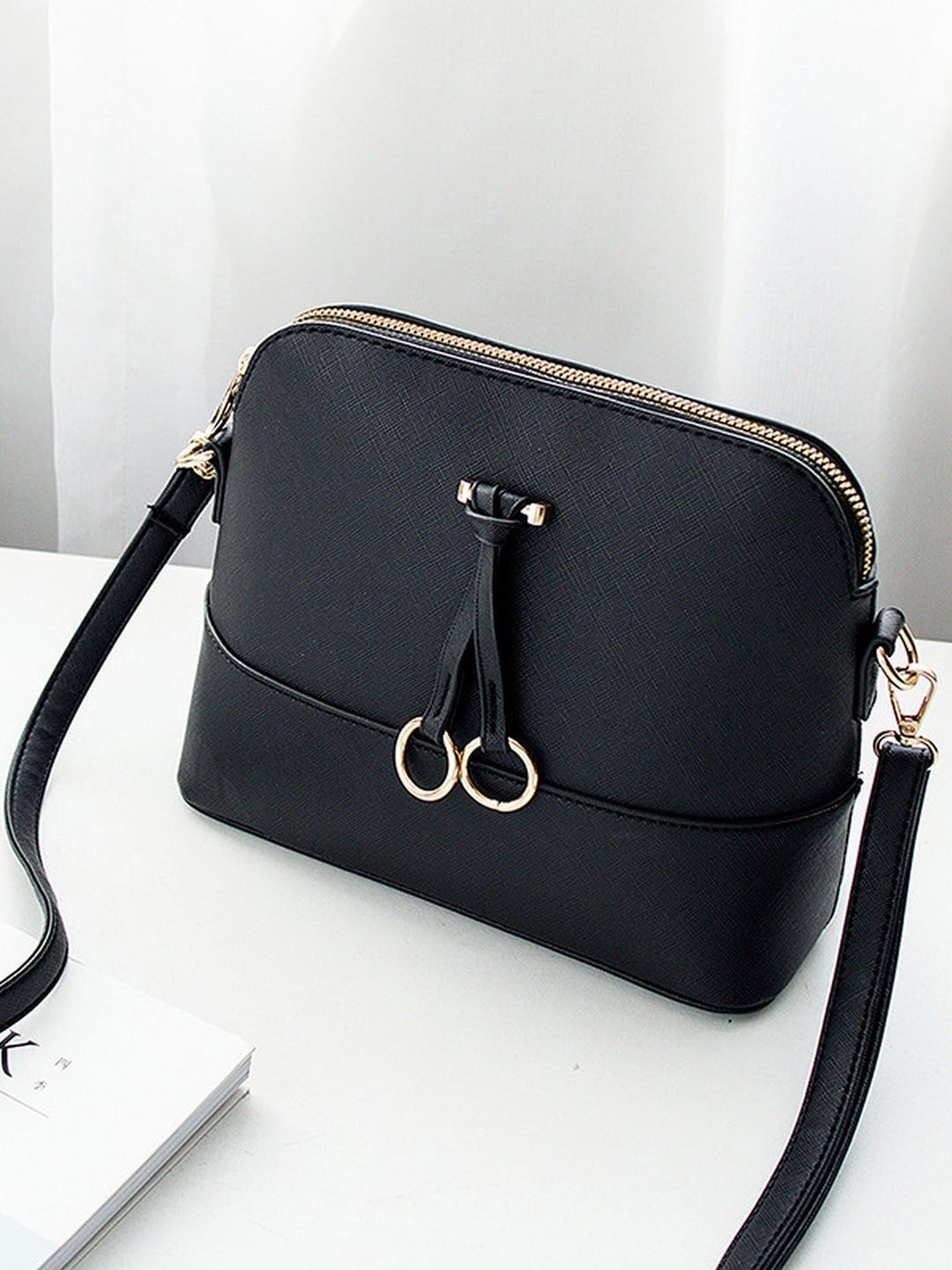 

Diva Dale Structured Sling Bag, Black