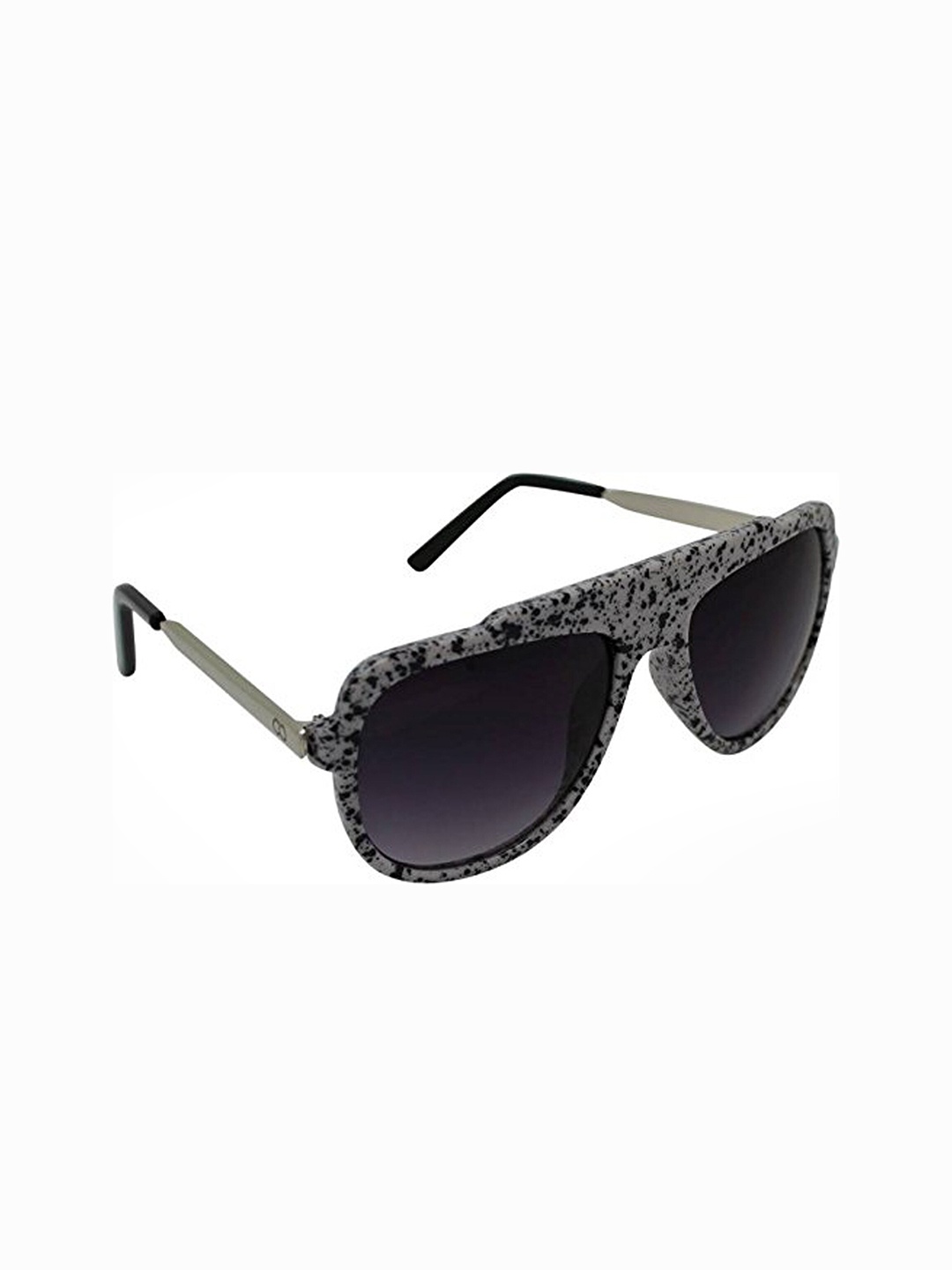 

GIO COLLECTION Unisex Aviator Sunglasses and UV Protected Lens 137S C7 Grey Dot (P12209), Black