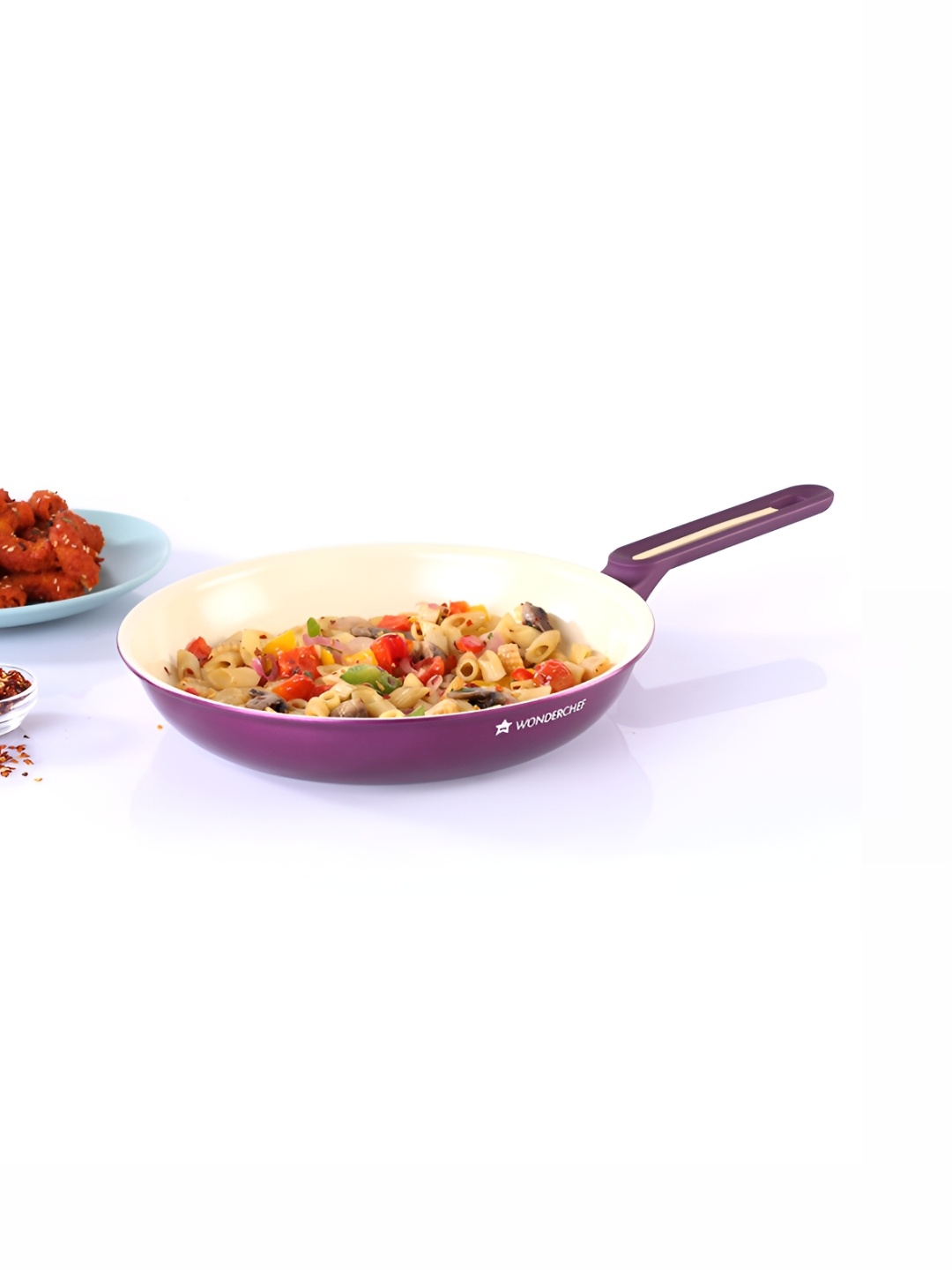 

Wonderchef Purple & Off White Ceramic Induction Base Frying Pan 1.7 L