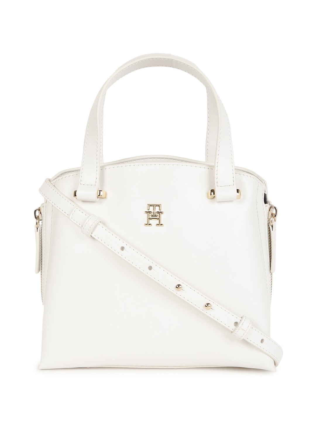 

Tommy Hilfiger Textured Structured Handheld Bag, White