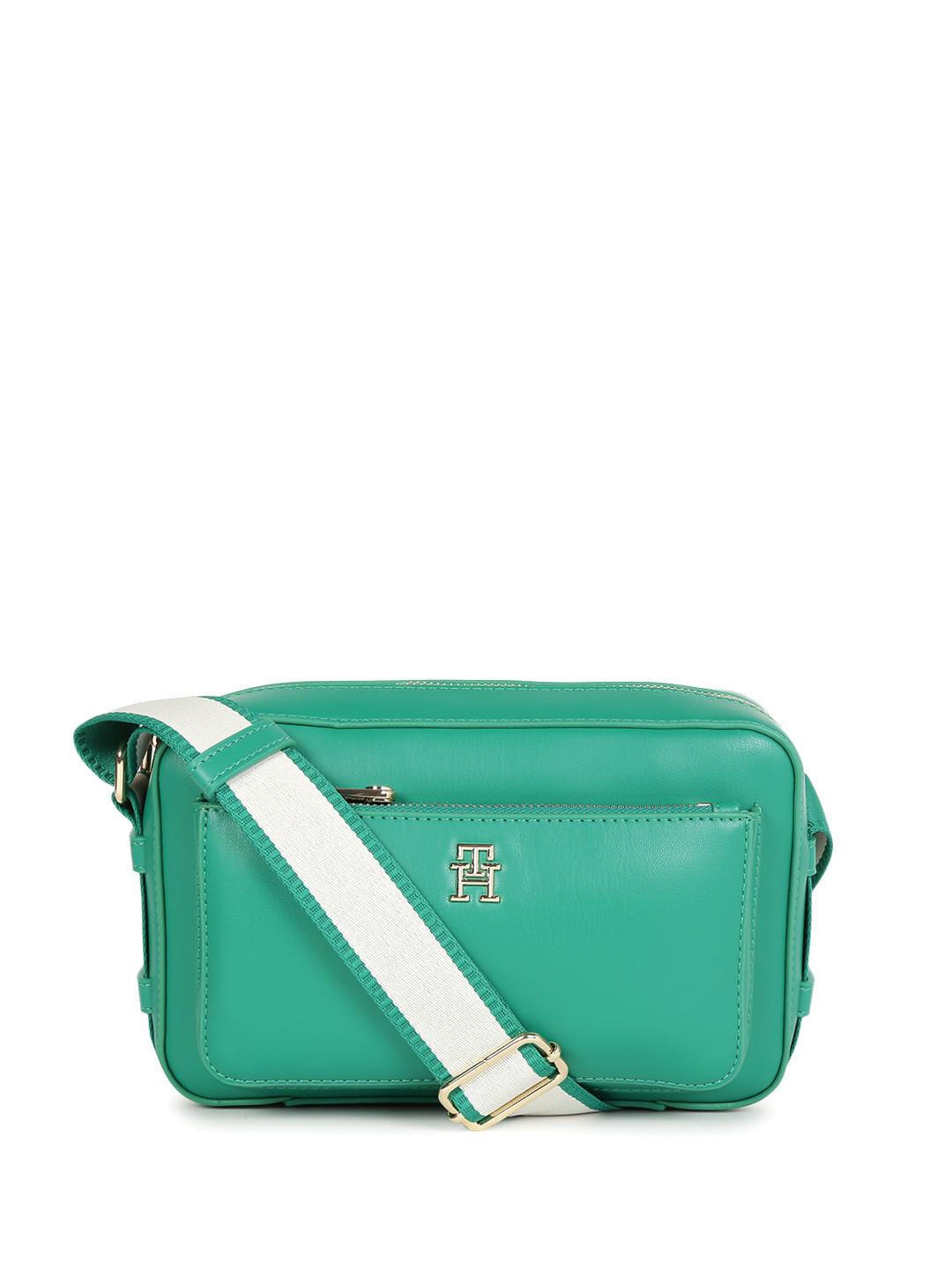 

Tommy Hilfiger PU Structured Sling Bag, Green