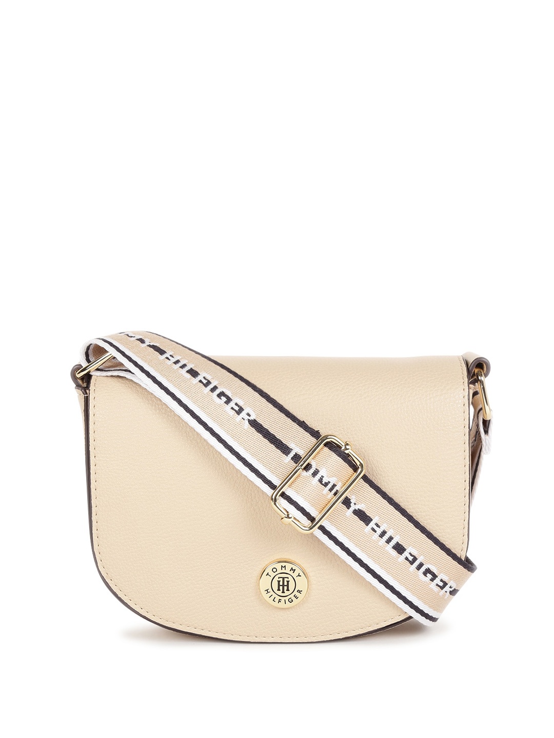 

Tommy Hilfiger PU Half Moon Sling Bag, Beige