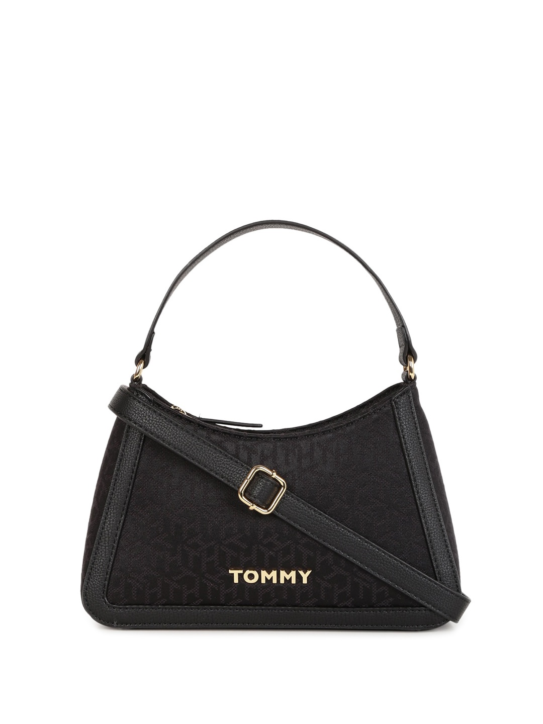 

Tommy Hilfiger Textured Structured Shoulder Bag, Black