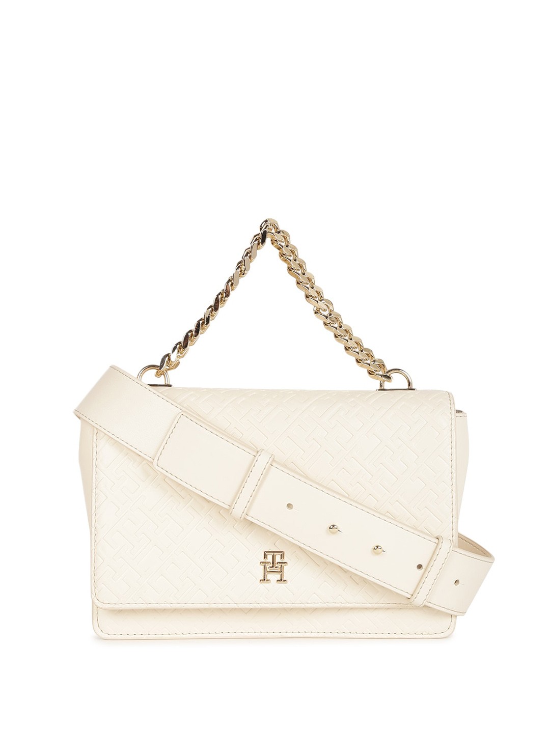 

Tommy Hilfiger PU Structured Handheld Bag, Beige