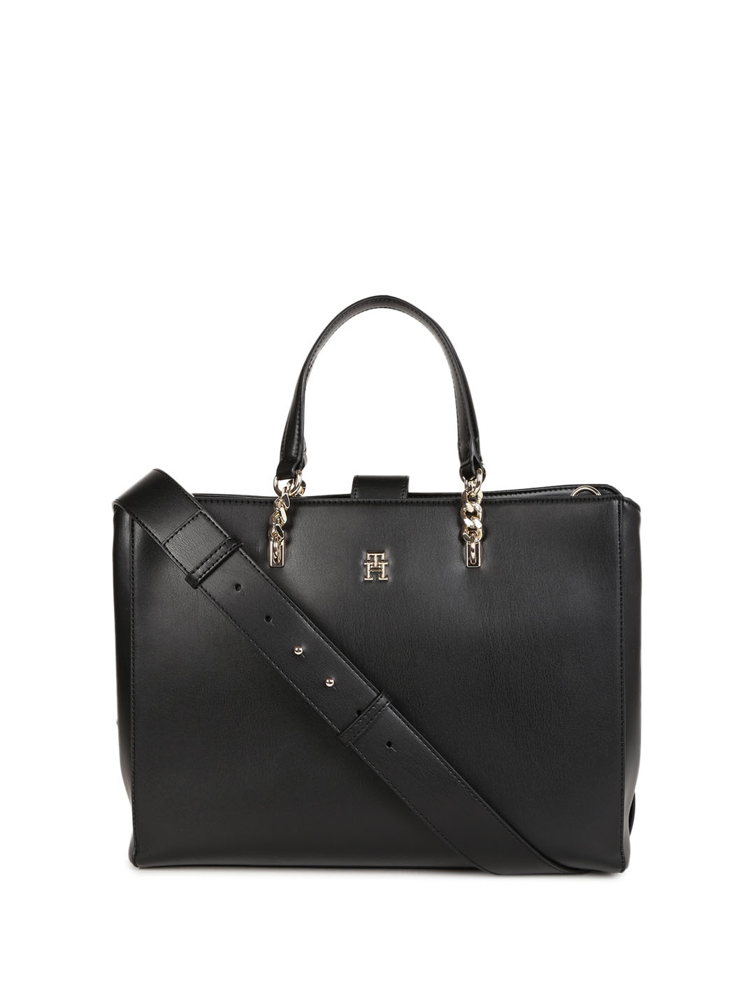 Tommy Hilfiger Oversized Structured Handheld Bag, Black