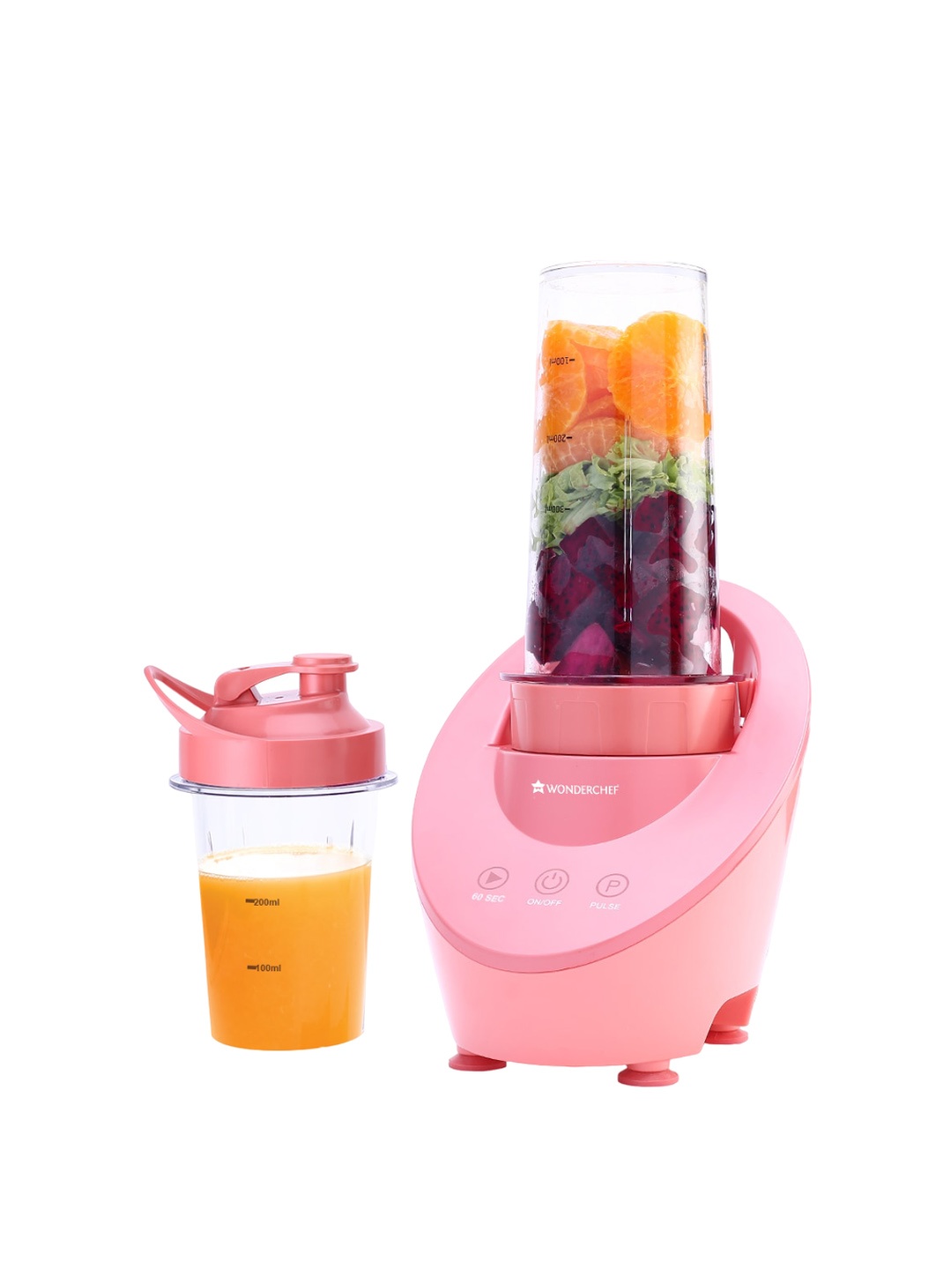 

Wonderchef Magneto Blender Smoothie & Juice Maker-Portable With Sipper Jar, Coral