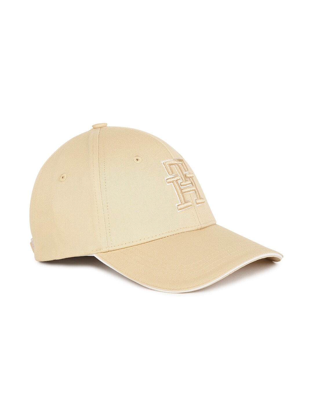 

Tommy Hilfiger Men Embroidered Pure Cotton Baseball Cap, Beige