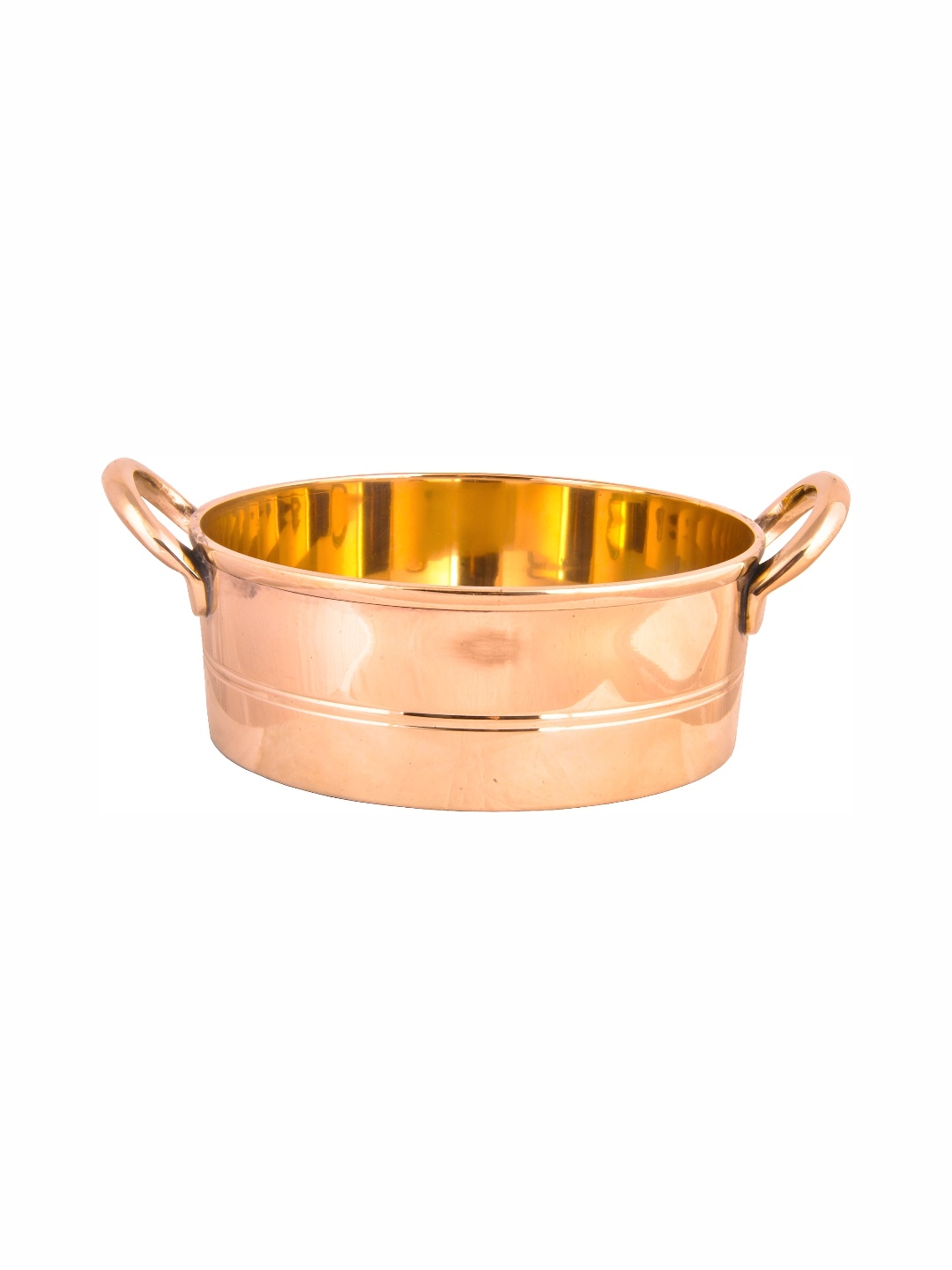 

Shivshakti Arts Silver-Toned Bronze Cook And Serve Casserole