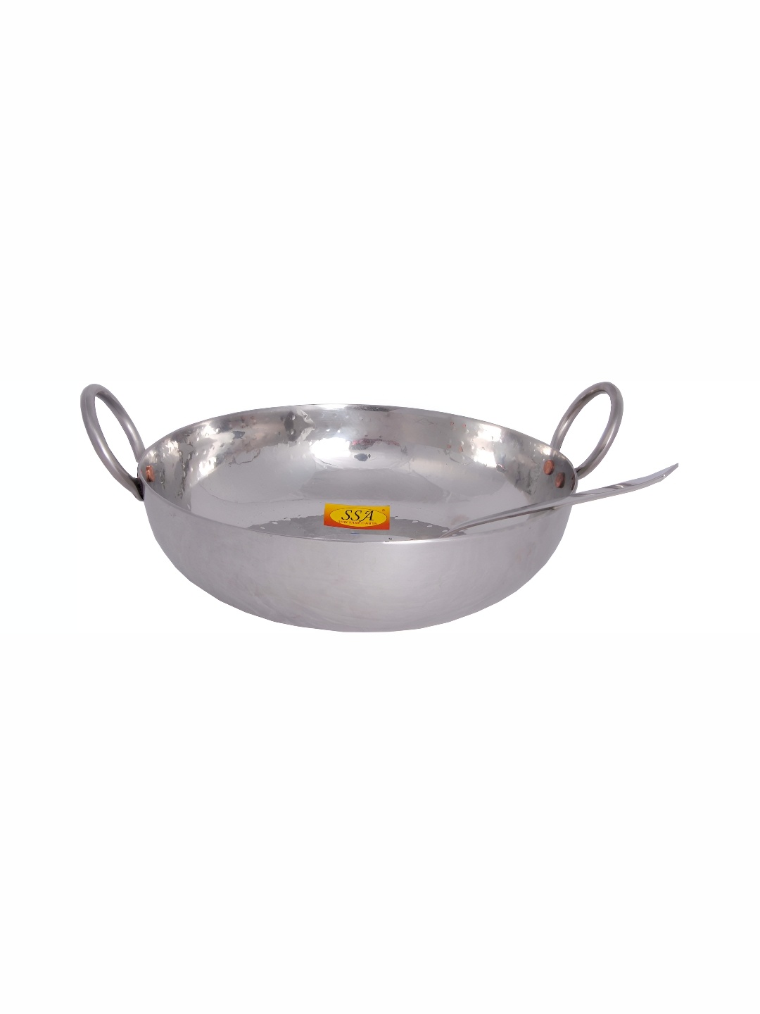 

Shivshakti Arts Steel 2 Pieces Stainless Steel Kadhai With Spoon