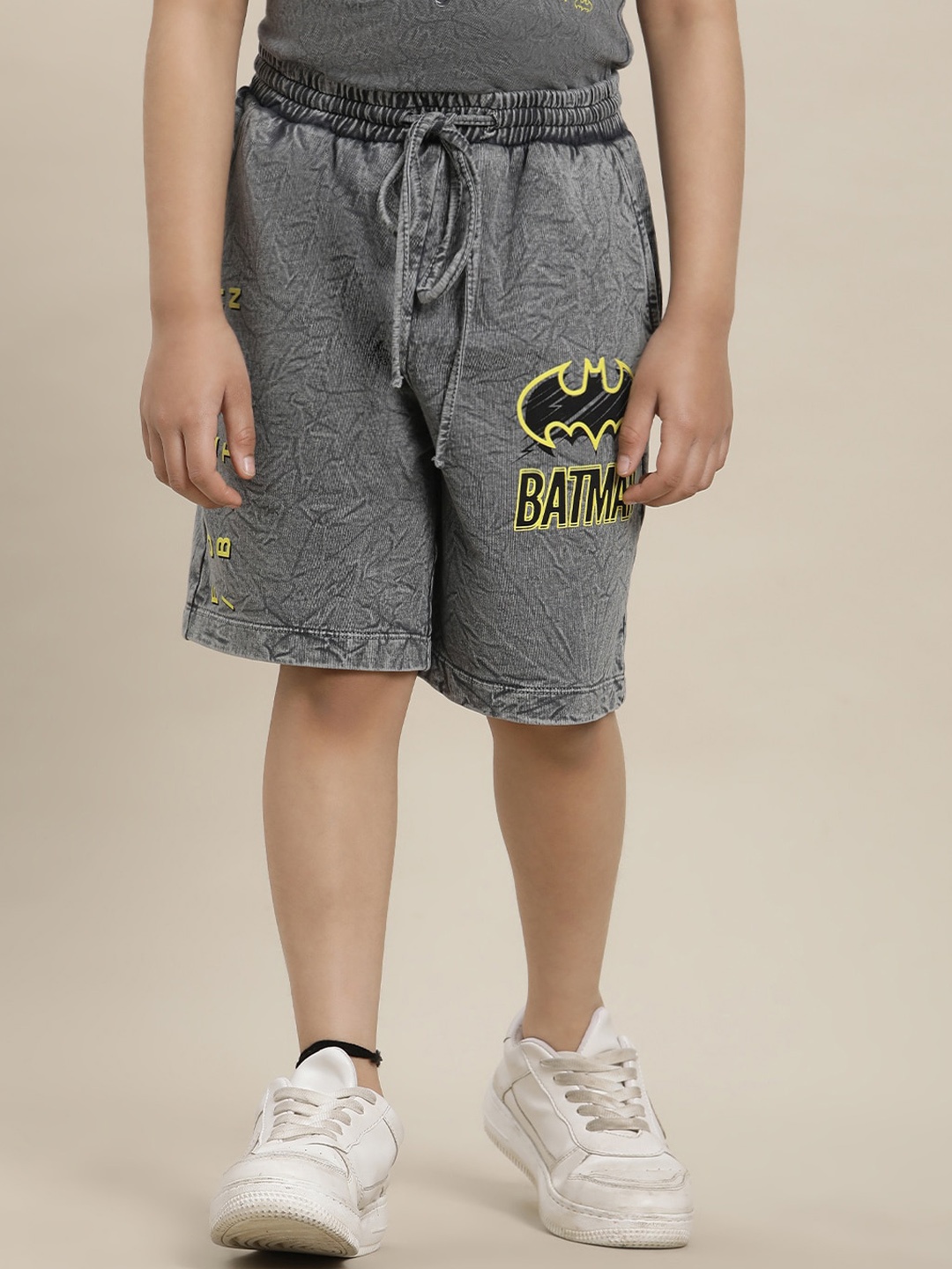 

Kids Ville Boys Batman Printed Shorts, Grey