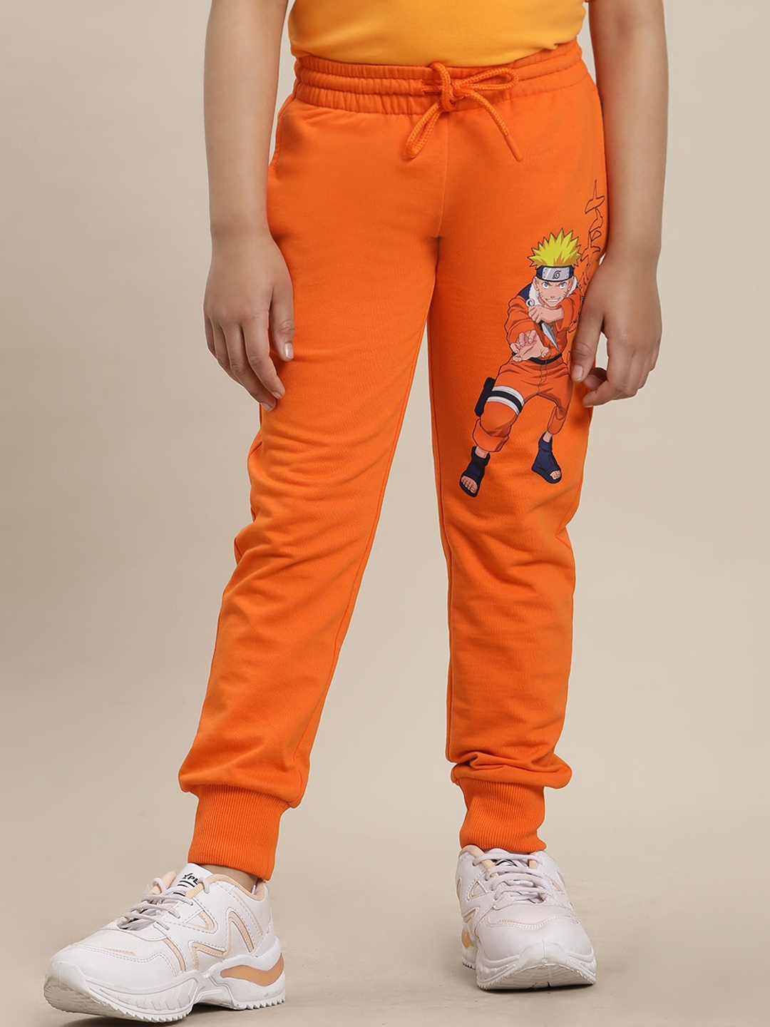 

Kids Ville Boys Naruto Printed Mid-Rise Joggers, Orange