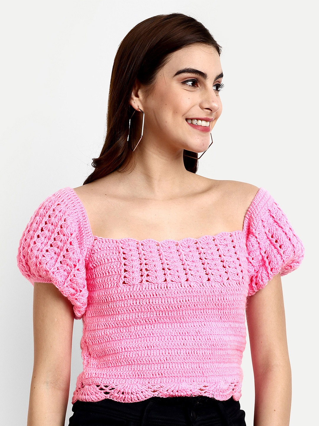 

WINDROP SOLUTIONS Women Crop Pullover, Rose