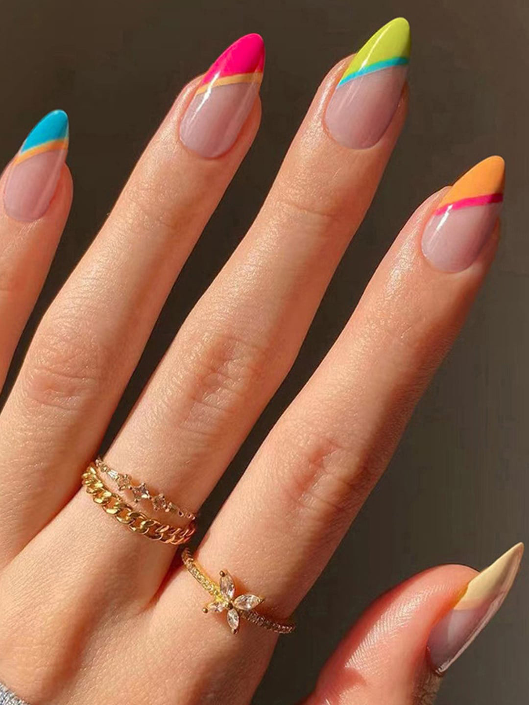 

Secret Lives 24 Pcs Summer Pink False Nails