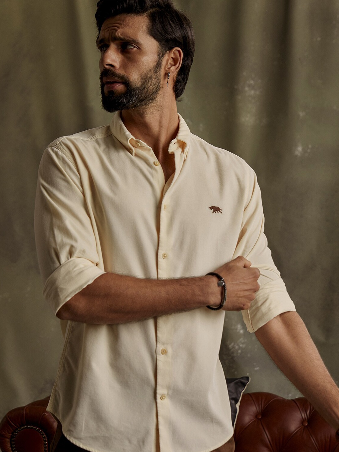 

Andamen Premium Cotton Casual Shirt, Off white