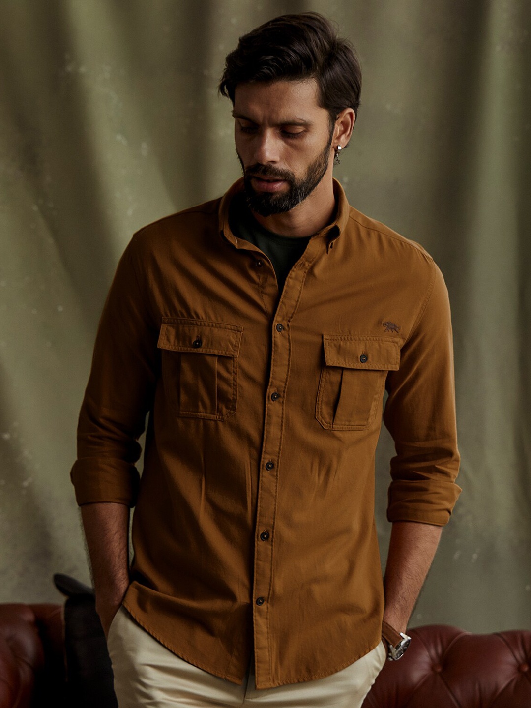 

Andamen Premium Cotton Balsa Twill Casual Shirt, Mustard