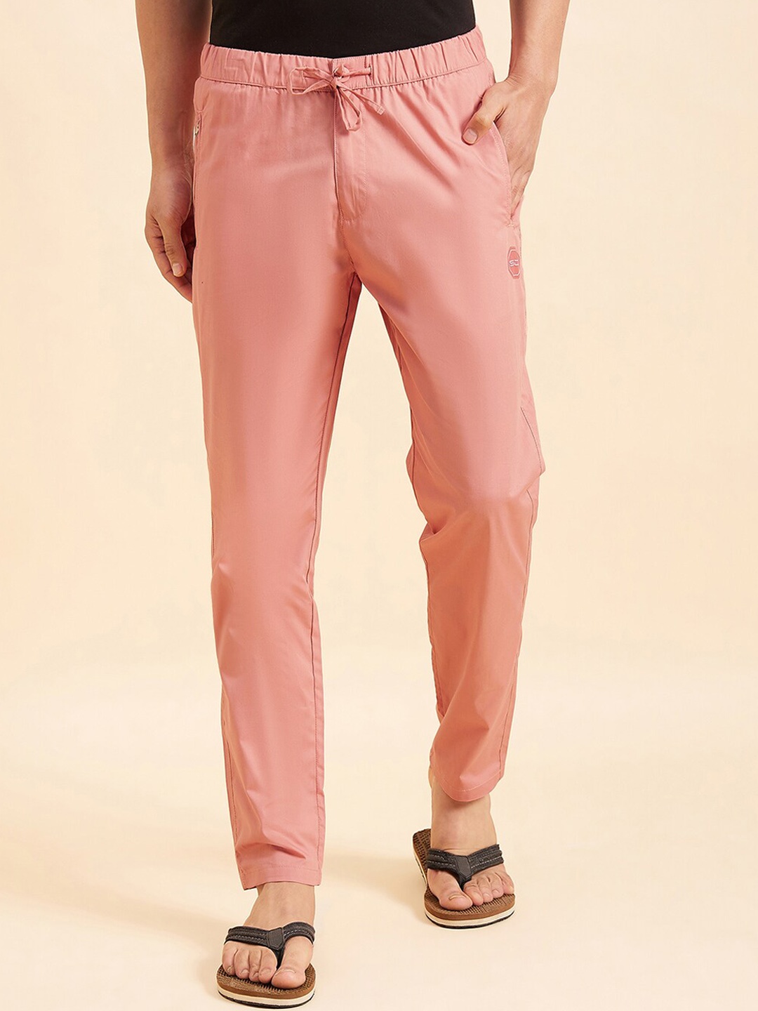 

Sweet Dreams Men Mid-Rise Cotton Lounge Pants, Rose