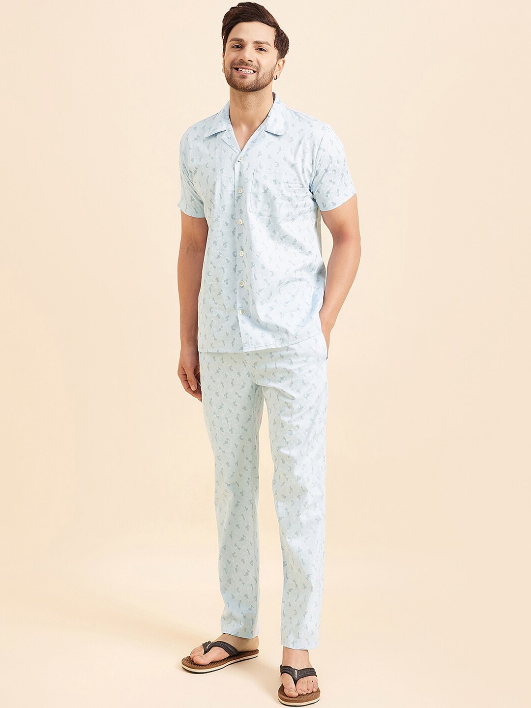 

Sweet Dreams Printed Shirt & Trousers Co-Ords, Grey