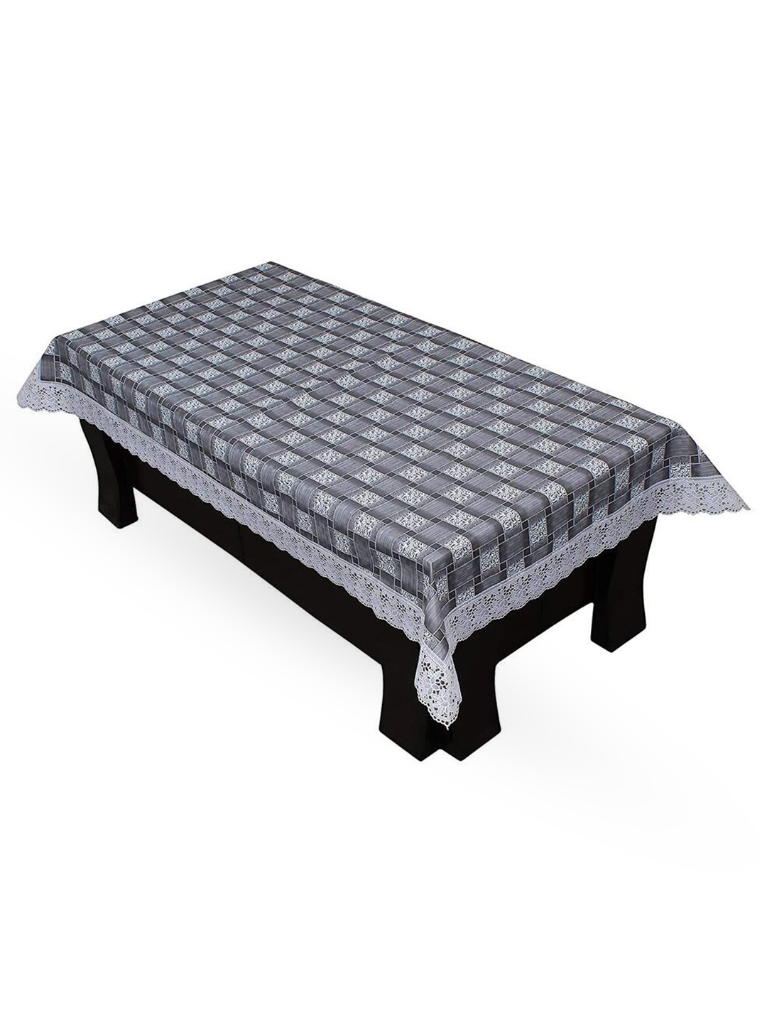 

CASA-NEST Black Printed Rectangle 4-Seater Table Cover