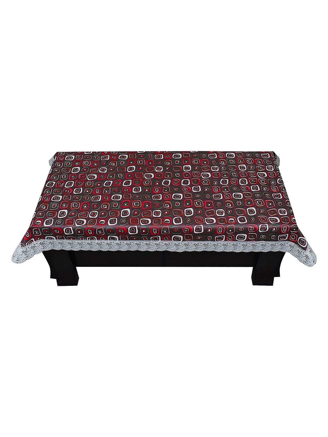 

CASA-NEST Brown Square Geometric 4-Seater Table Cover