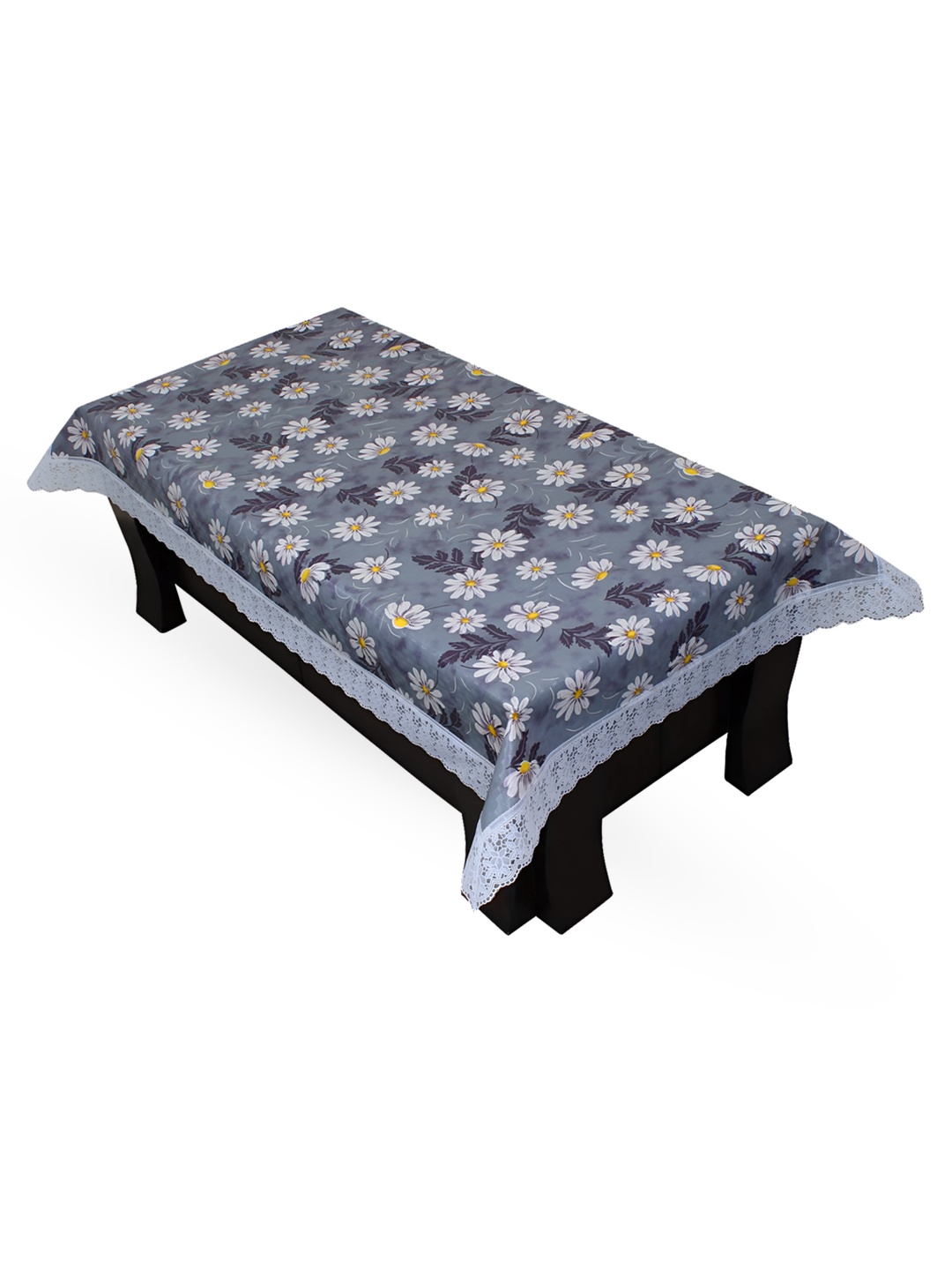 

CASA-NEST Black & Grey Printed Rectangular Waterproof 4 Seater Table Cover