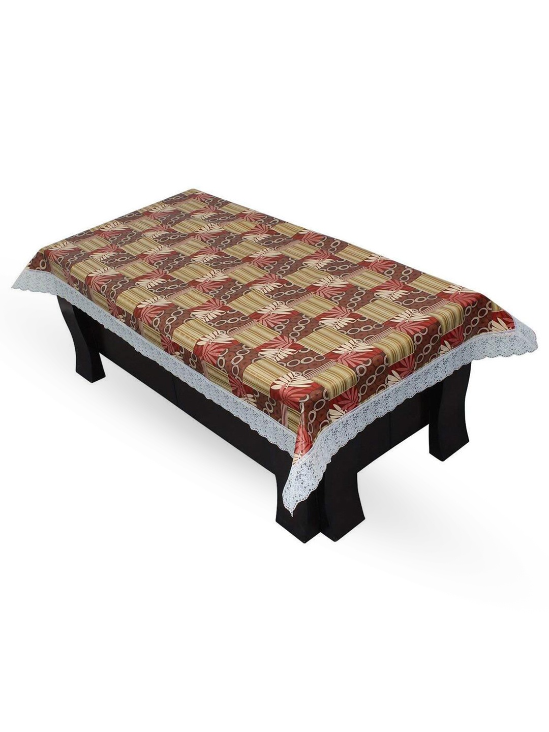 

CASA-NEST Maroon Geometric Printed 4-Seater Table Cover